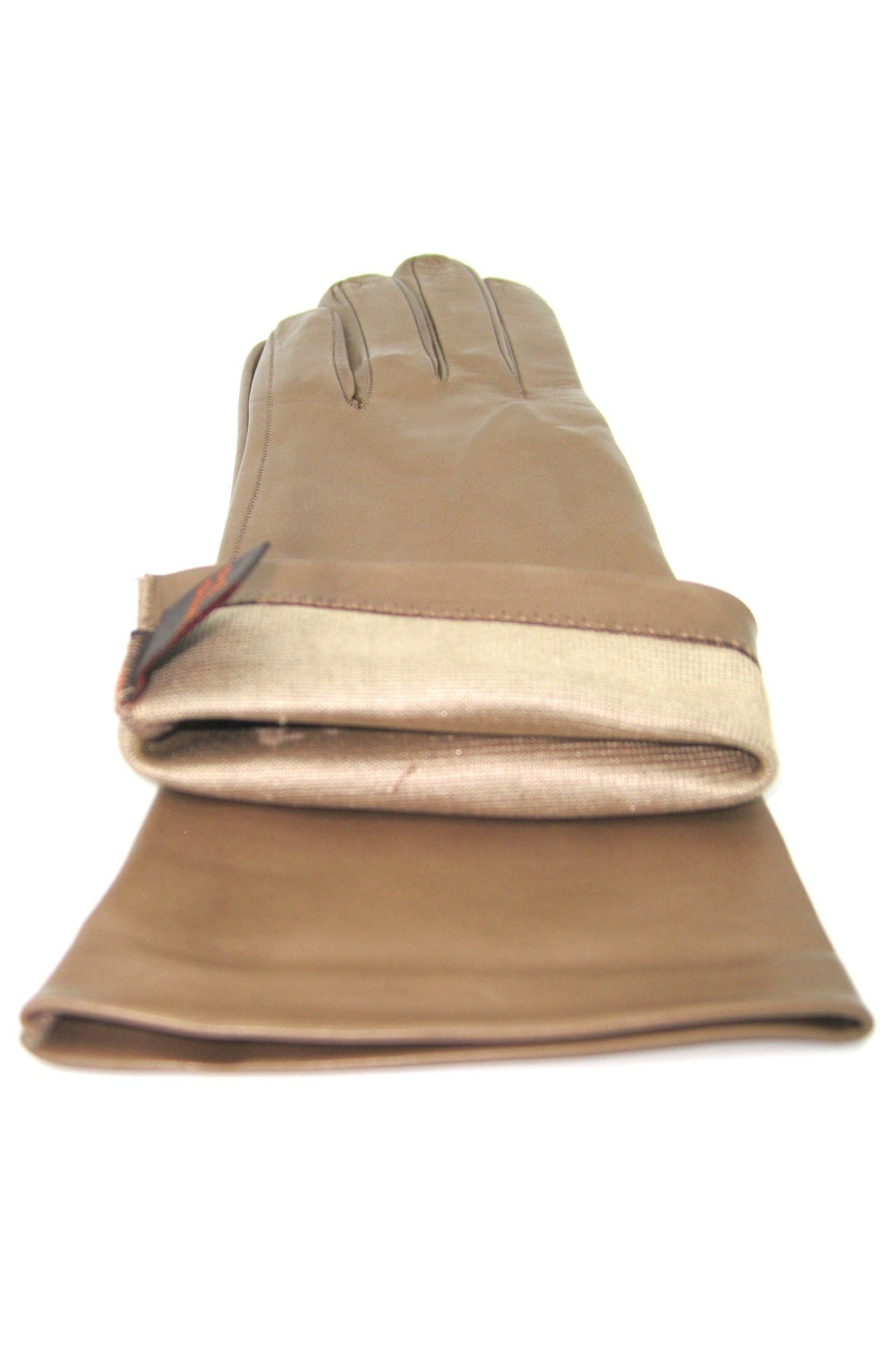Seidengefütterter Nappahandschuh - Schlamm