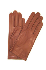 Nappahandschuh mit Seidenfutter - Cognac