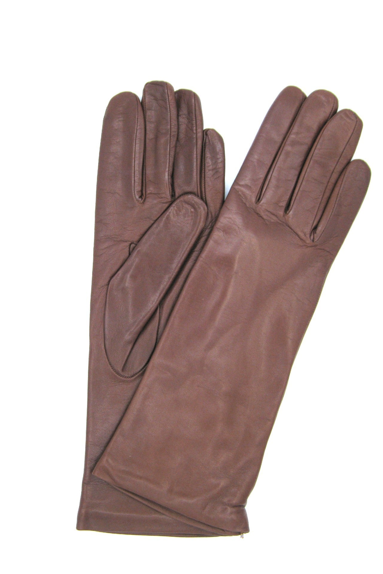 Guanto nappa foderato cashmere 4 bt - Cognac