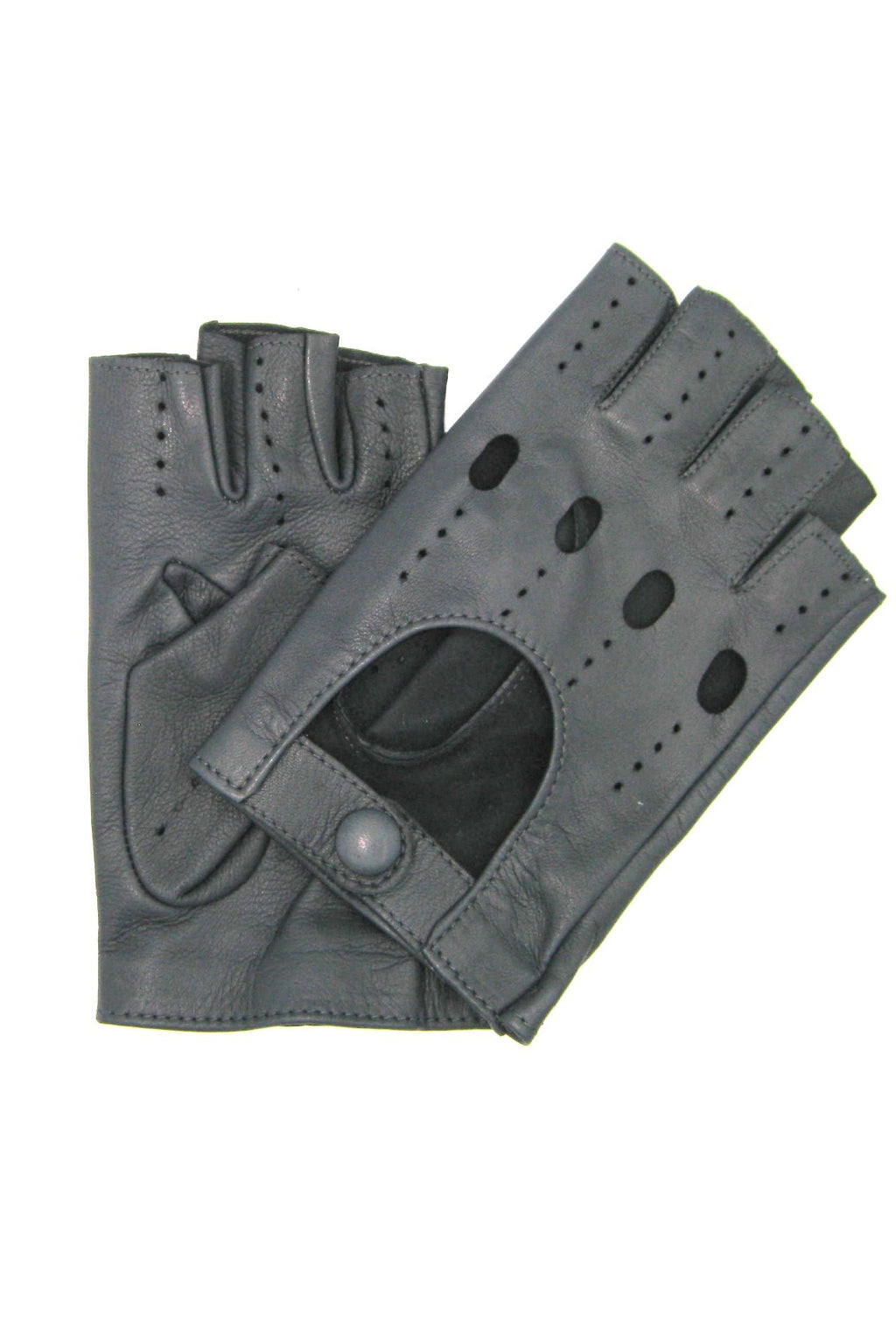 guanto nappa guida mezze dita - Grigio