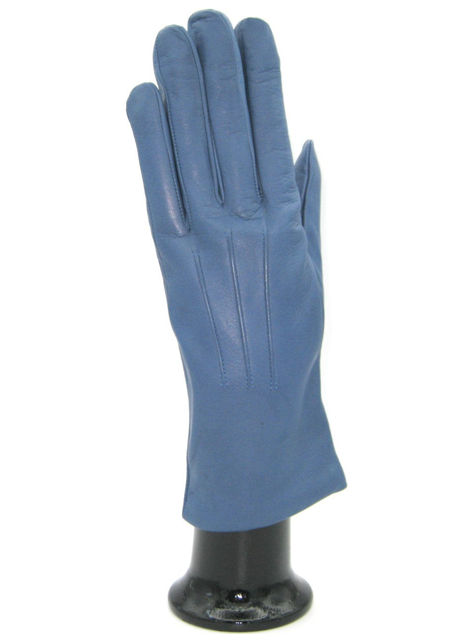 Guanto in Capretto 2bt con 3 cordoni fod. cashmere - Denim