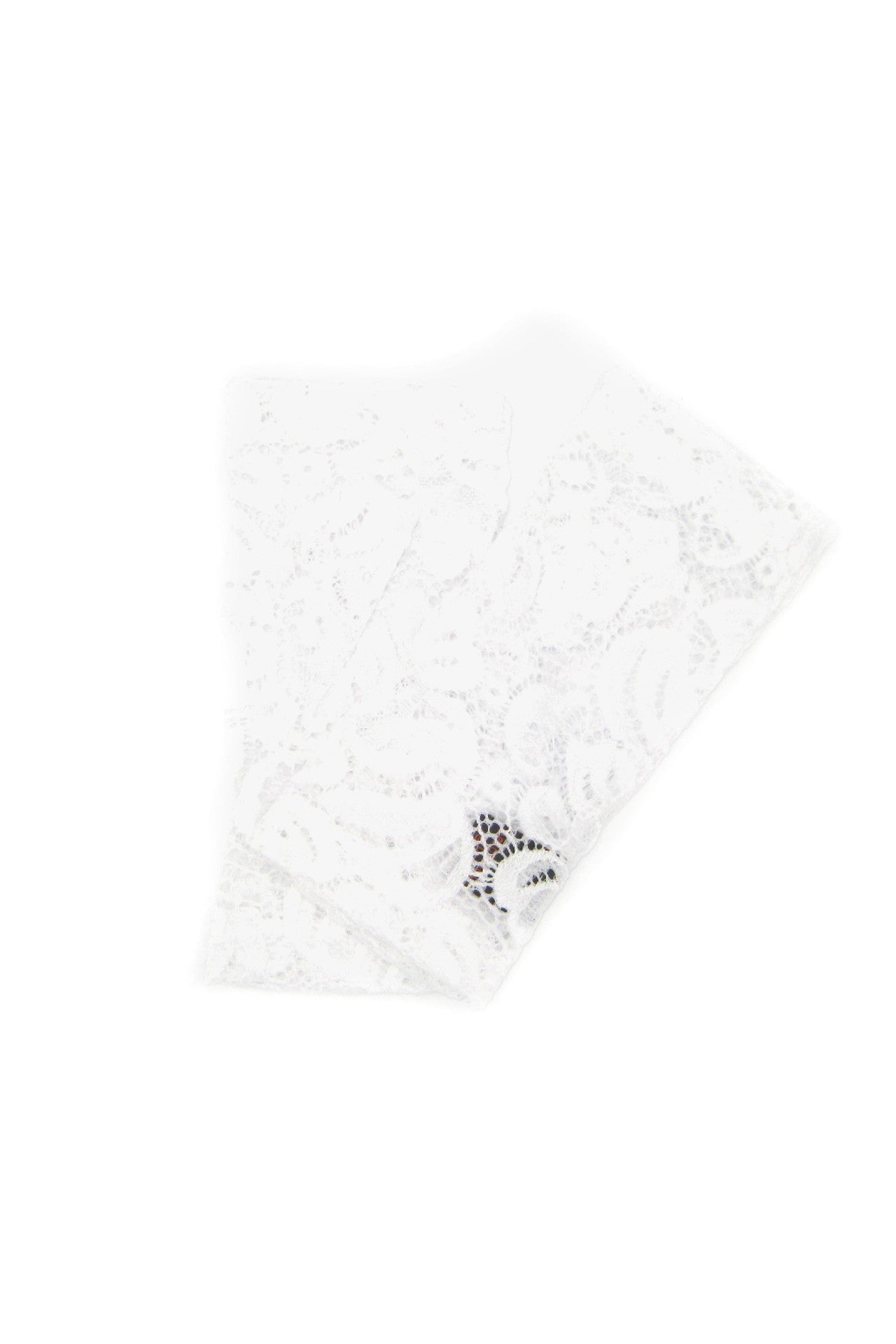 Viscose Lace Mitten - White