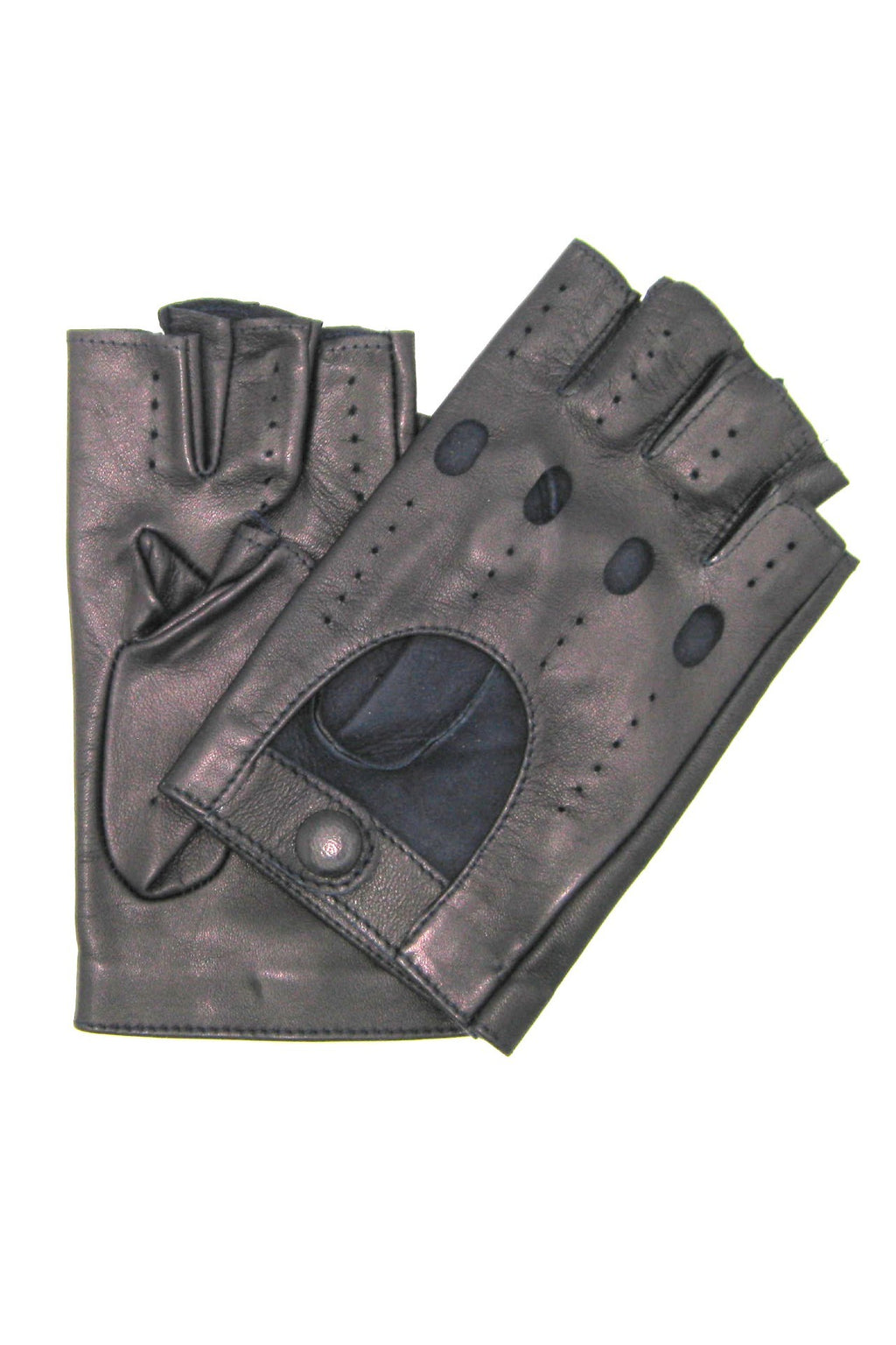 guanto nappa guida mezze dita - Navy