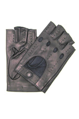 guanto nappa guida mezze dita - Navy