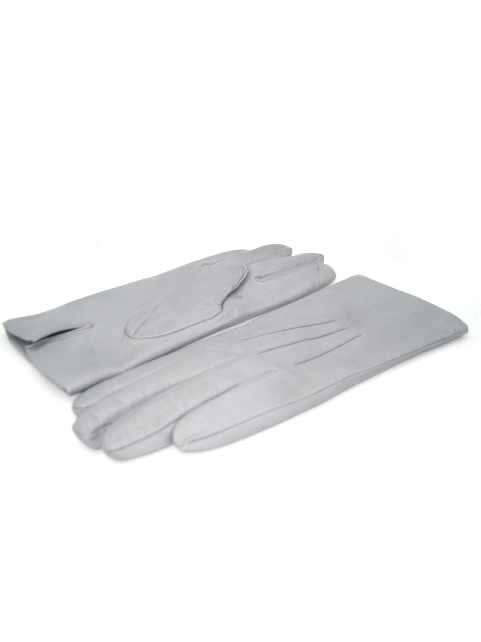 Guanto in Capretto 2bt con 3 cordoni fod. cashmere - Grigio Perla