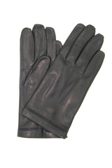 Seidengefütterter Nappahandschuh - Marineblau