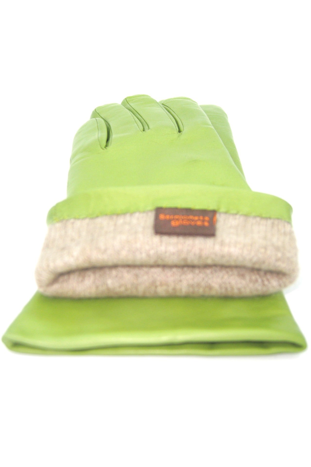 Guanto Nappa foderato cashmere - Verde Pistacchio