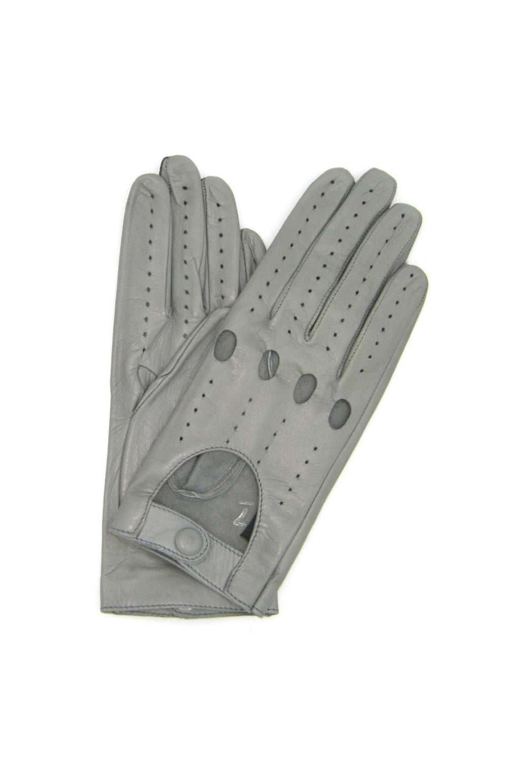Guanto Guida sfoderato dita intere - grigio perla3