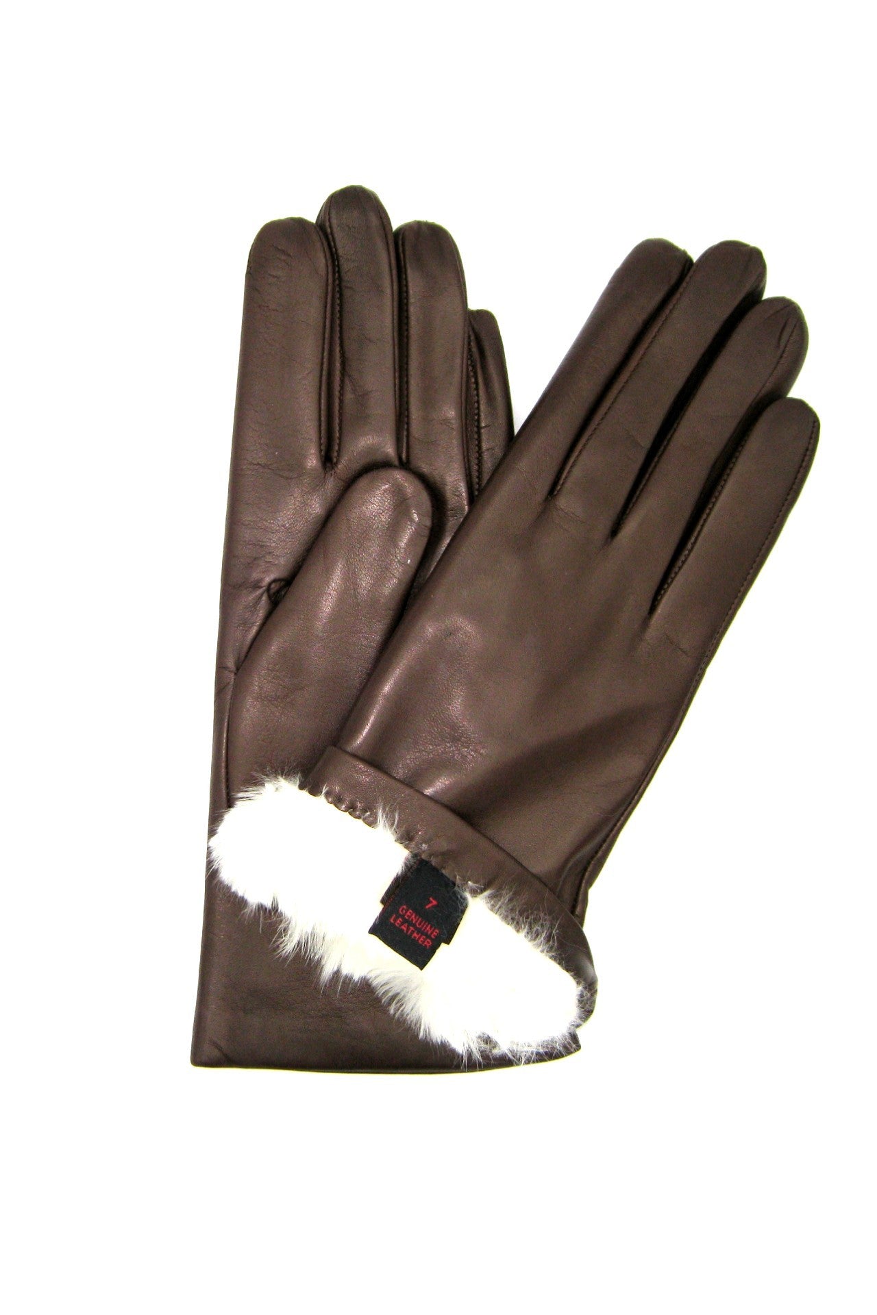 Nappa glove lined with Lapin - Mink