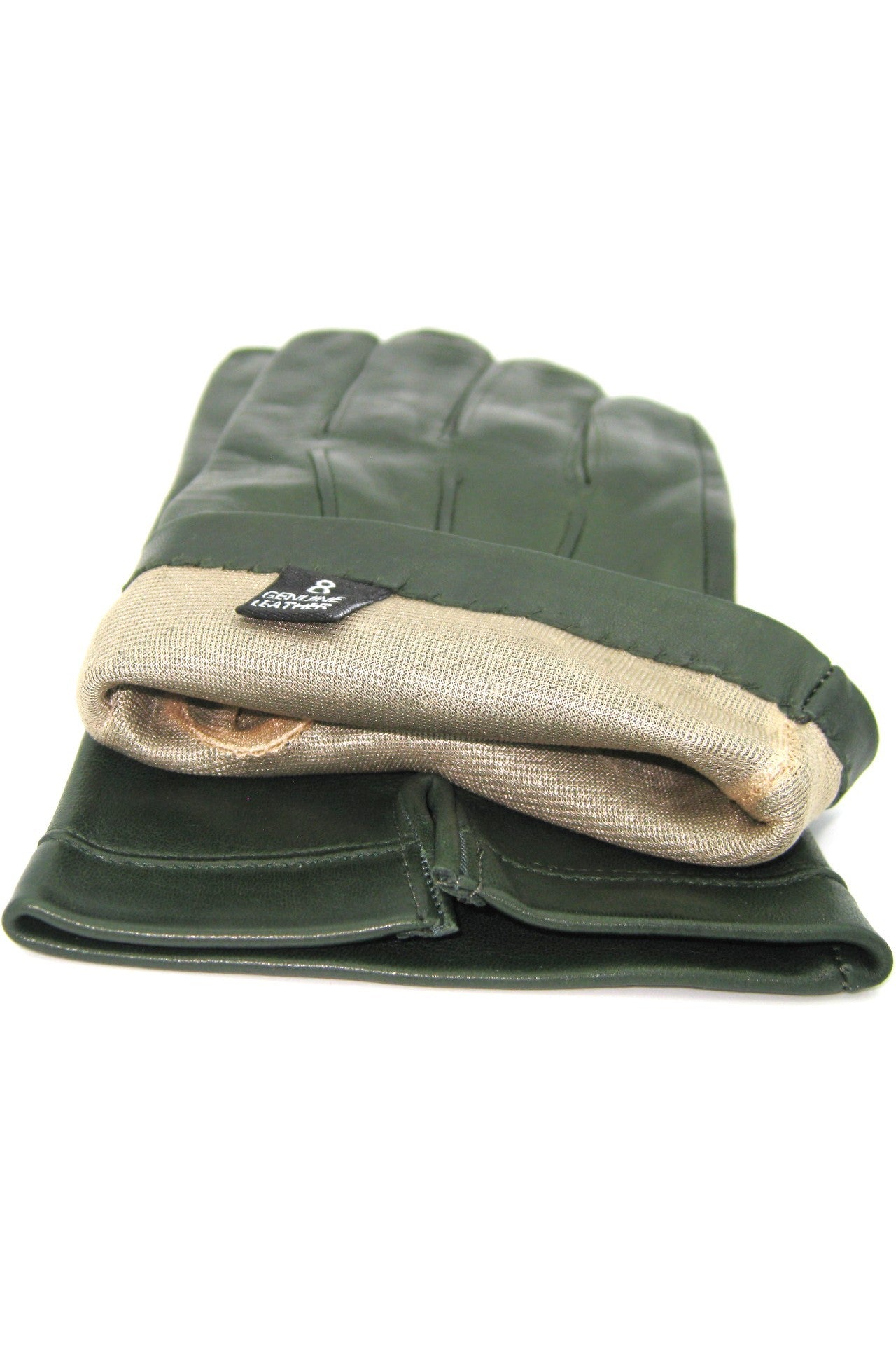 Guanto in nappa foderato seta - Verde scuro