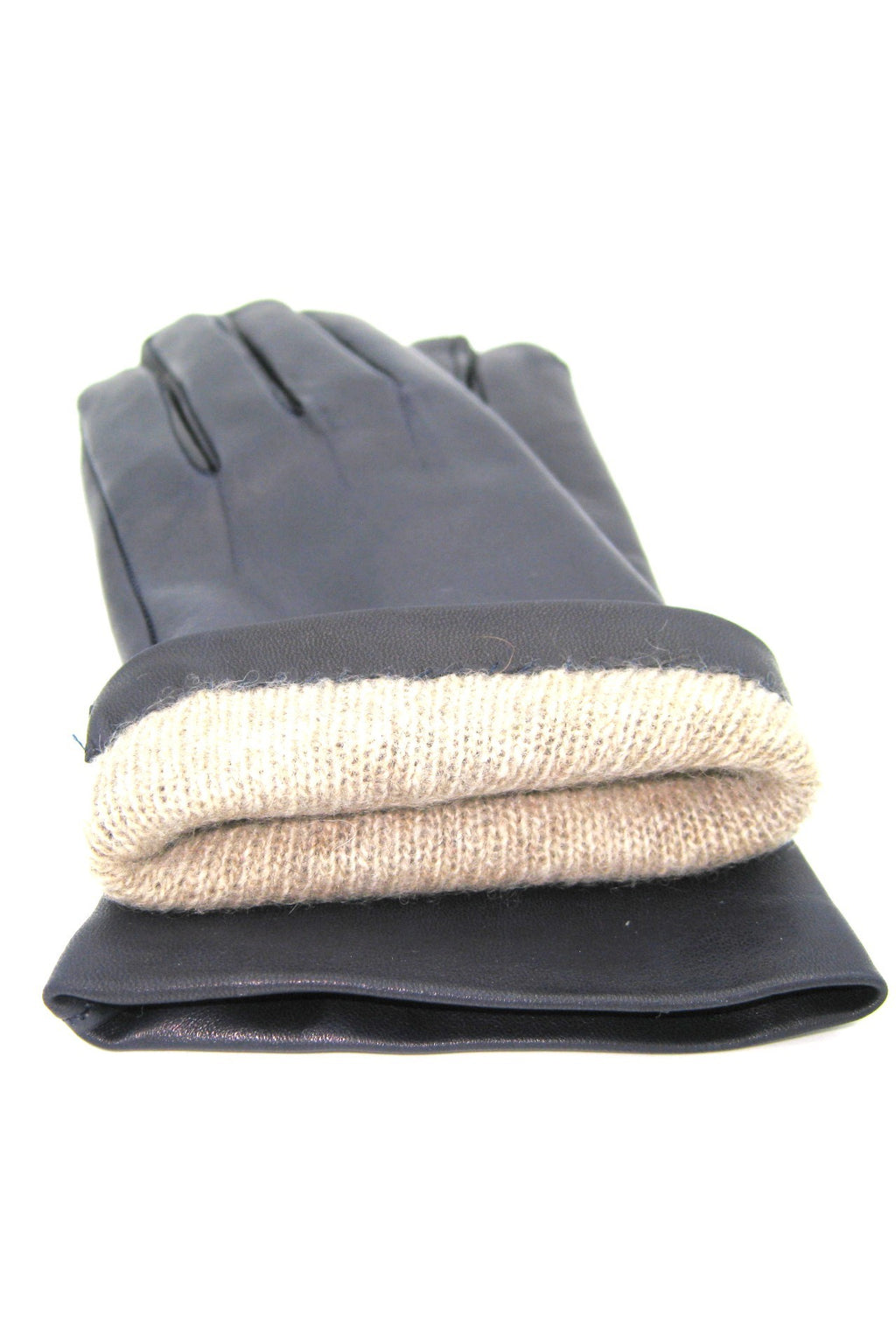 Guanto Nappa foderato cashmere - Navy