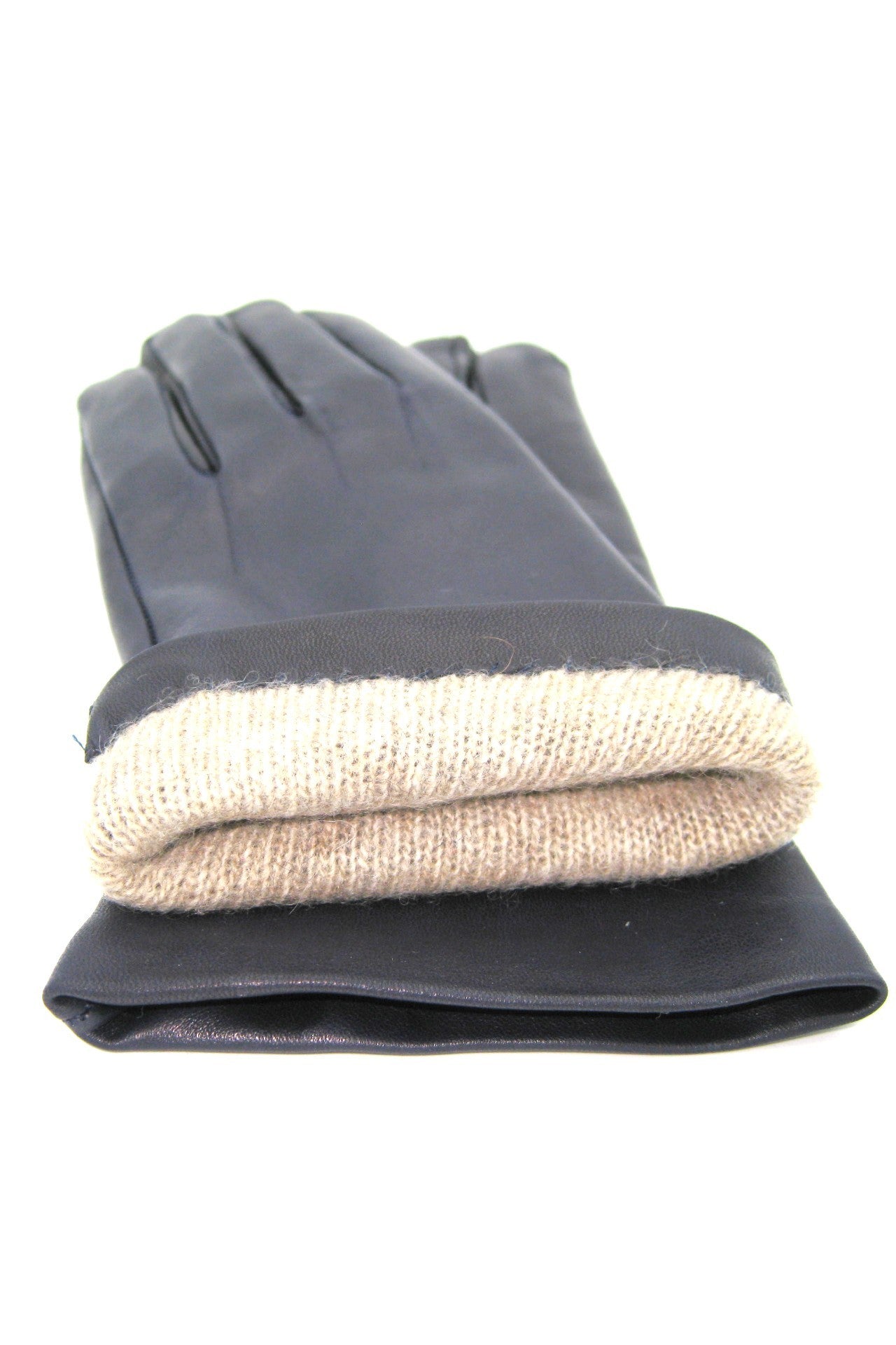 Guanto Nappa foderato cashmere - Navy