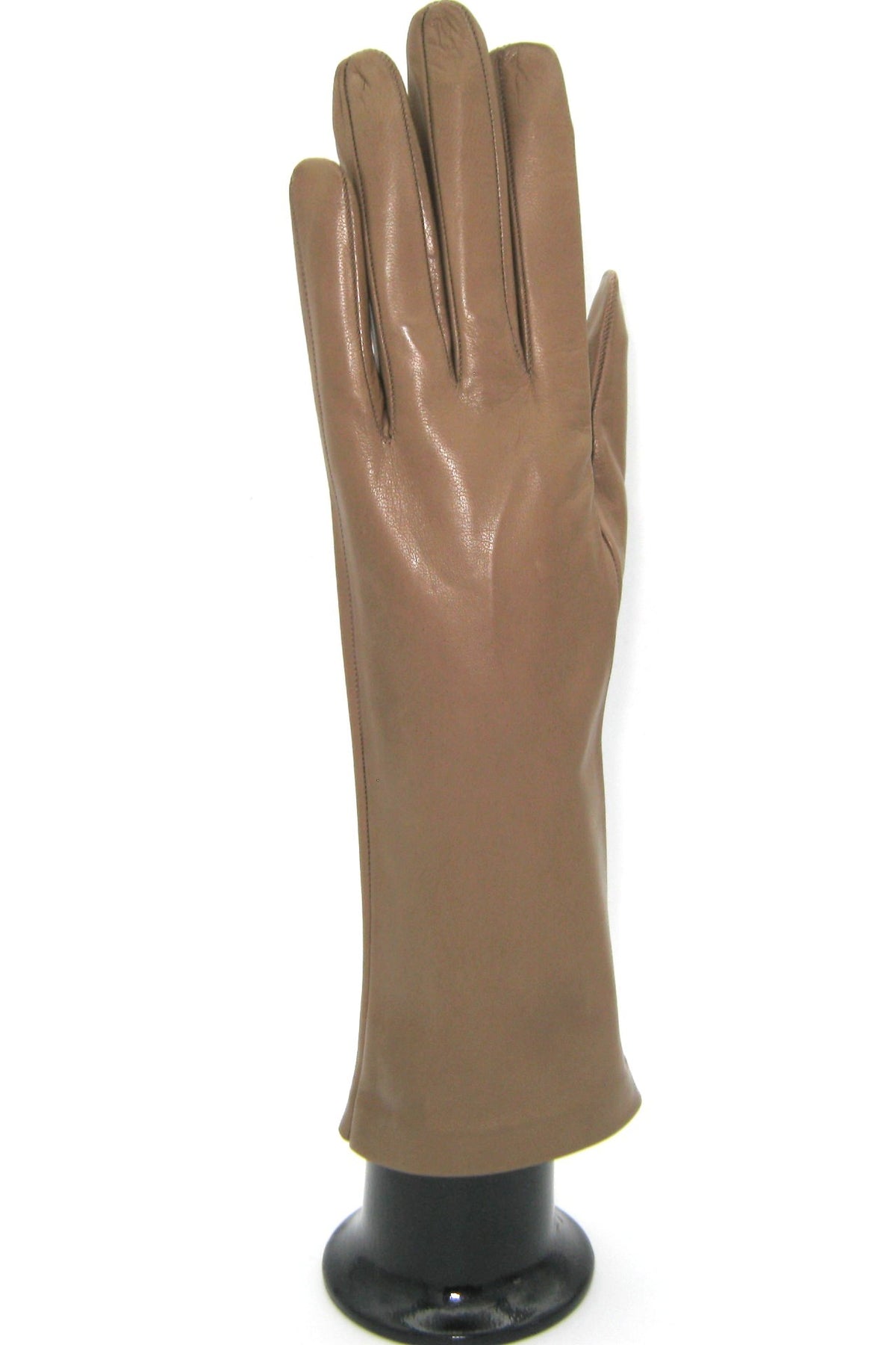 Seidengefütterter Nappahandschuh - Schlamm