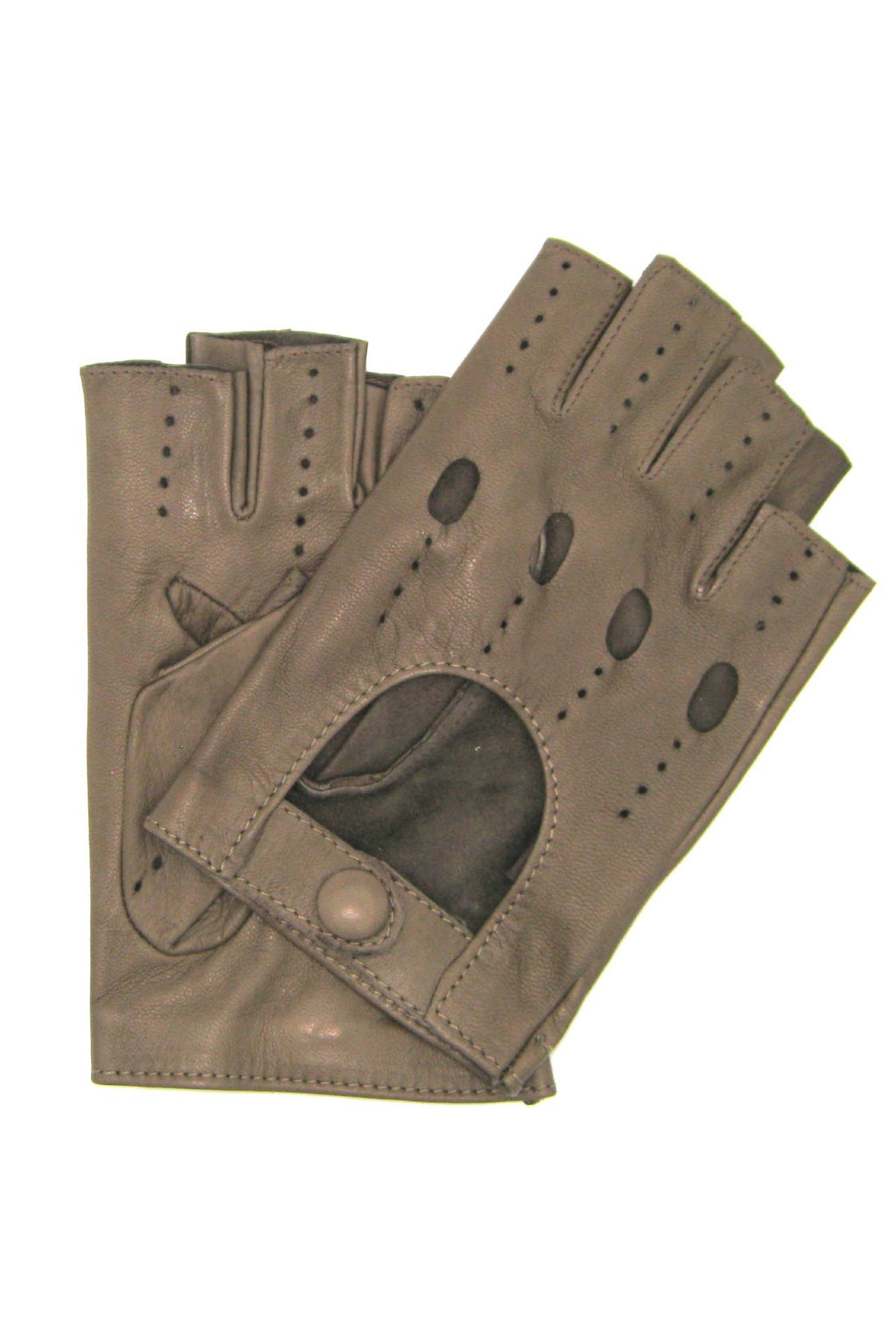 guanto nappa guida mezze dita - Fango