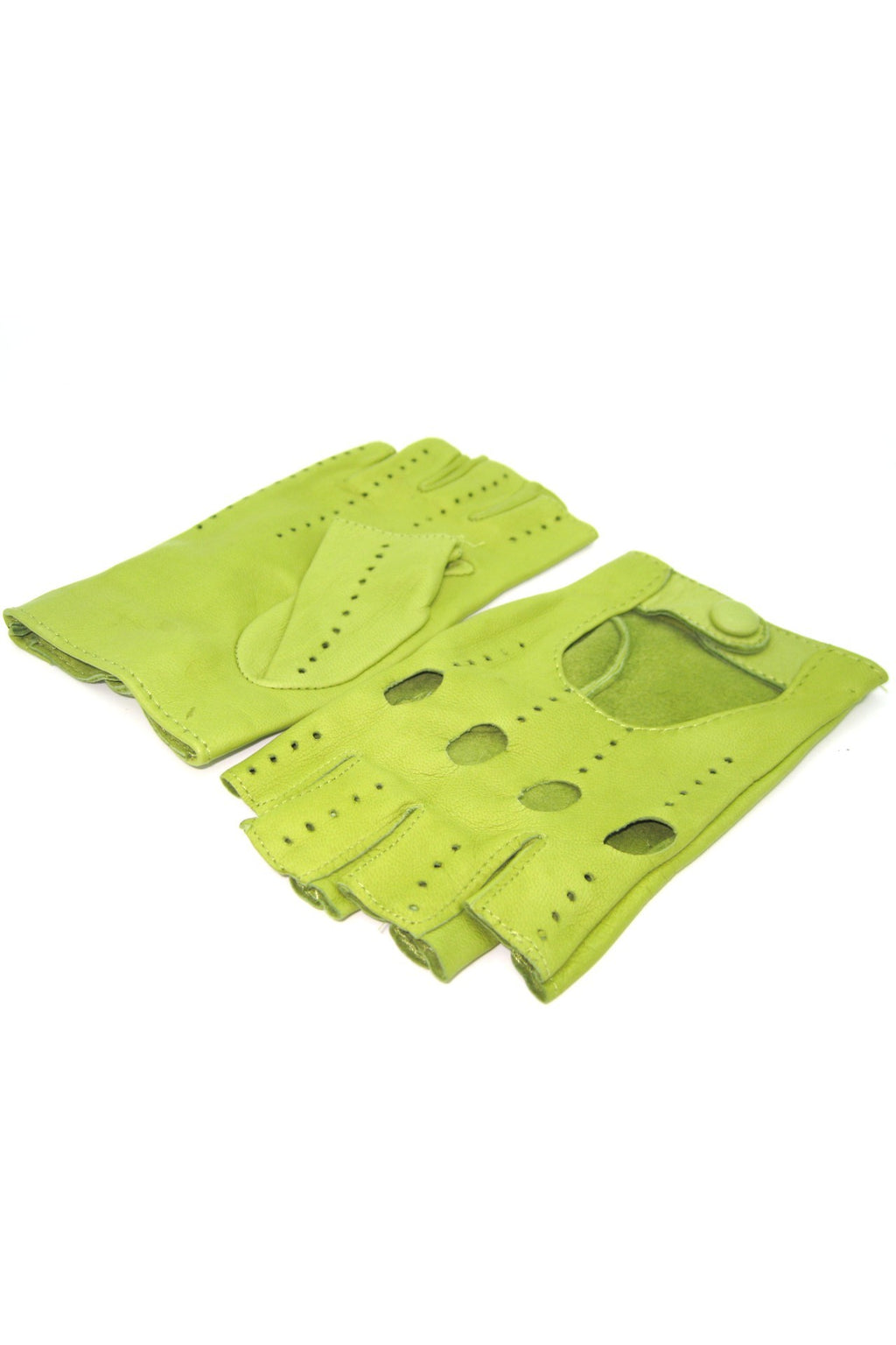 Guanto Guida sfoderto 1/2 dita - Pistacchio