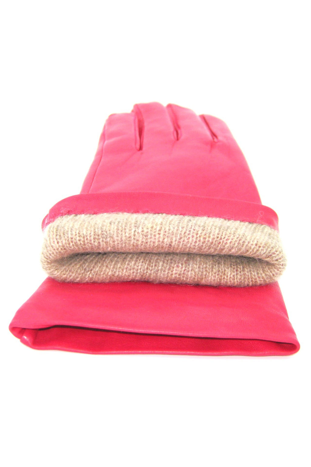 Guanto Nappa foderato cashmere - Fuxia