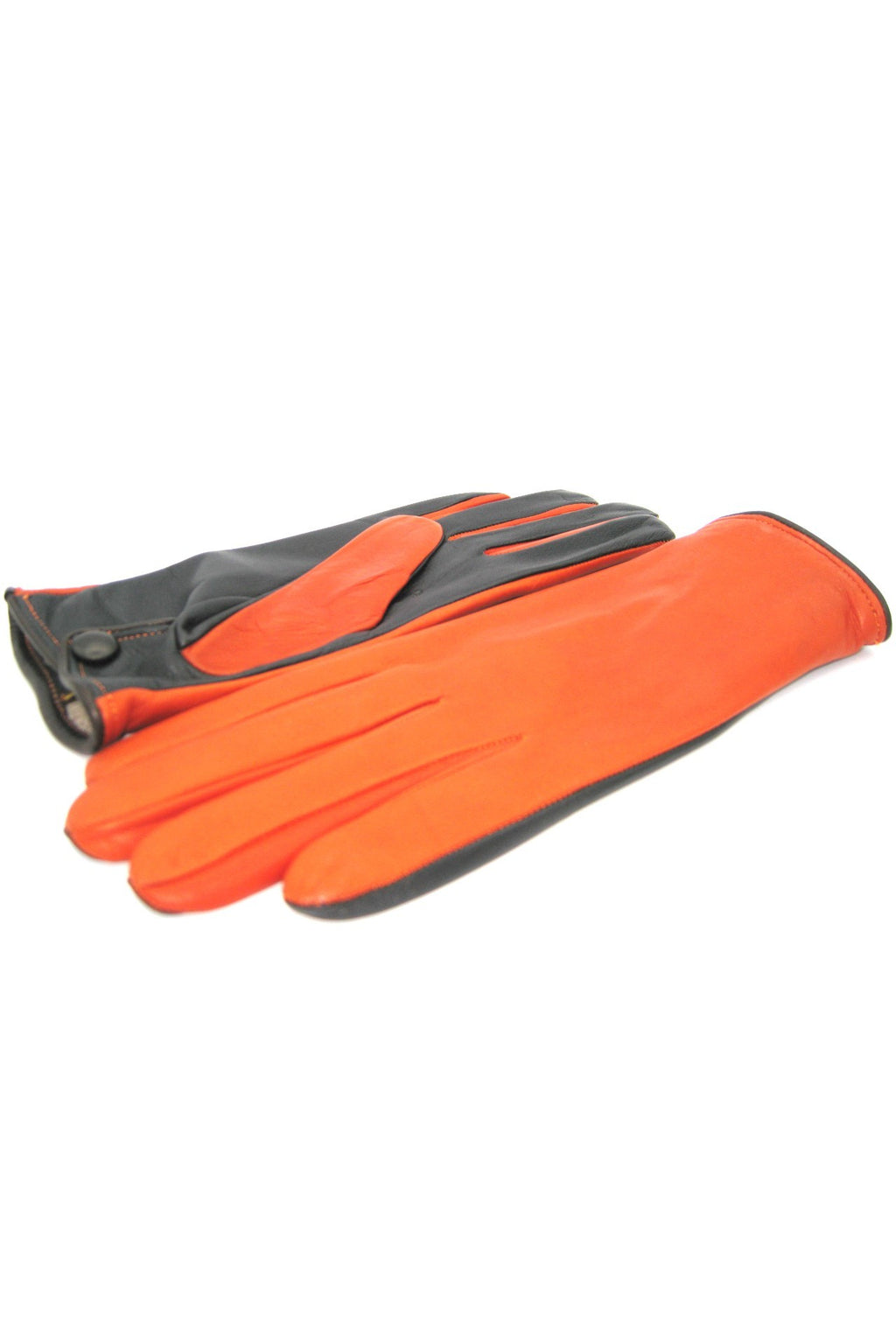 Guanto Nappa fodera cashmere Touch Screen - Arancio/Moro