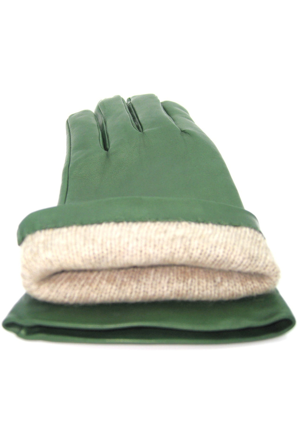 Guanto Nappa foderato cashmere - Verde scuro