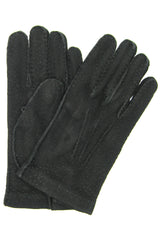 Handgenähter, ungefütterter Carpinchos-Handschuh - Schwarz