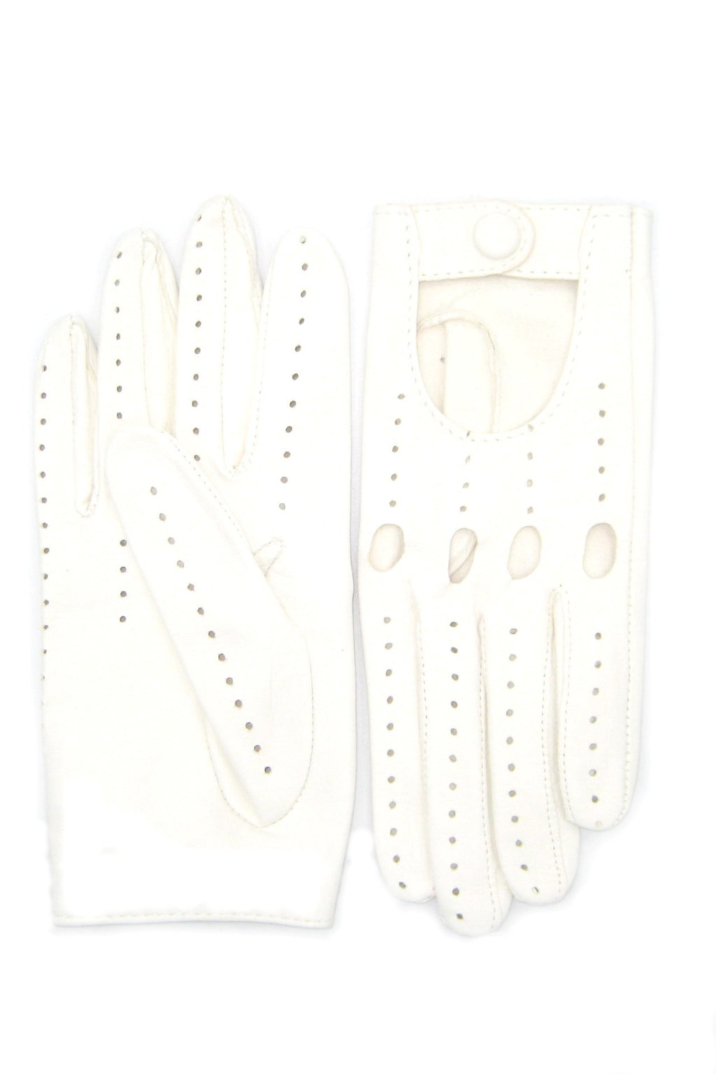 Guanto Guida sfoderato dita intere - Bianco