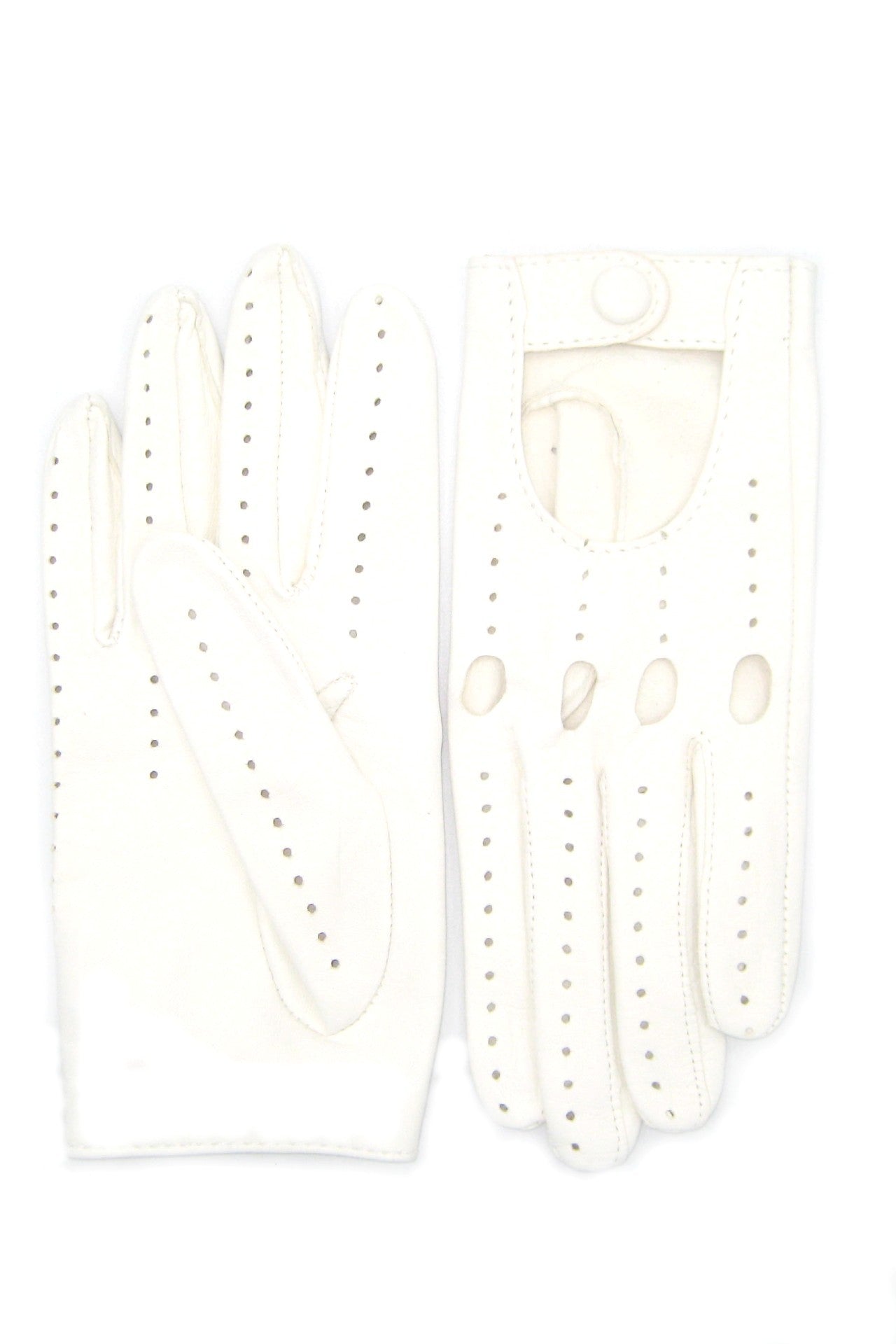 Guanto Guida sfoderato dita intere - Bianco