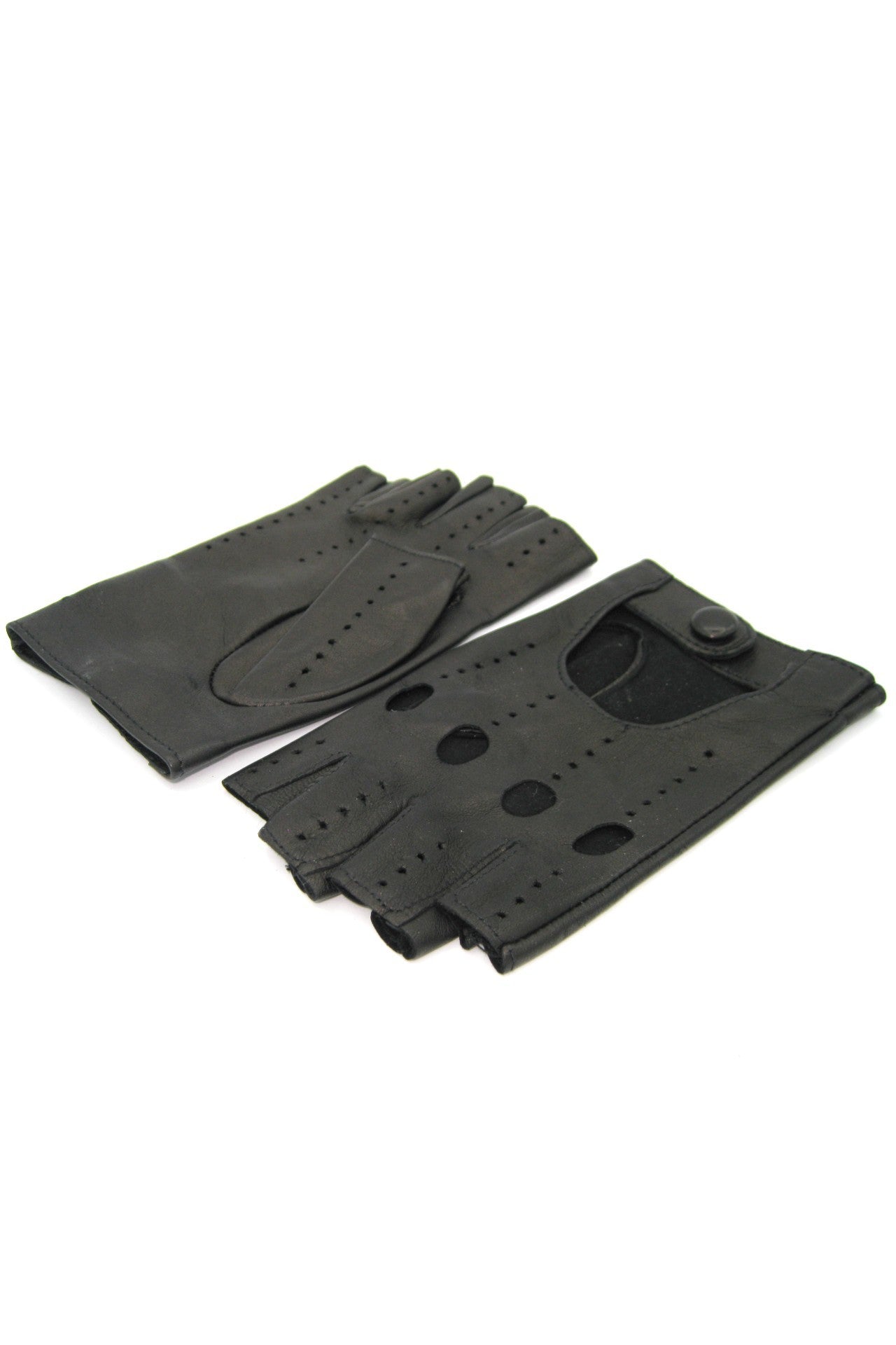 Guanto Guida sfoderto 1/2 dita - Nero