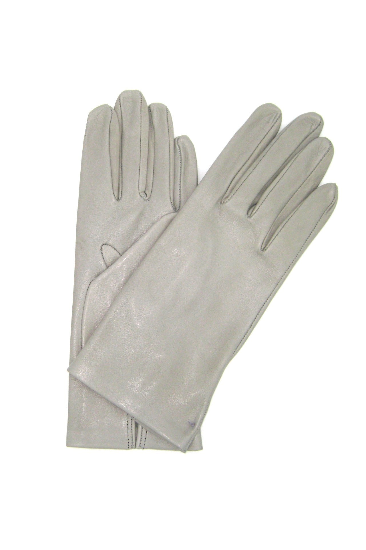 Ungefütterter Handschuh aus Nappaleder - Perlgrau