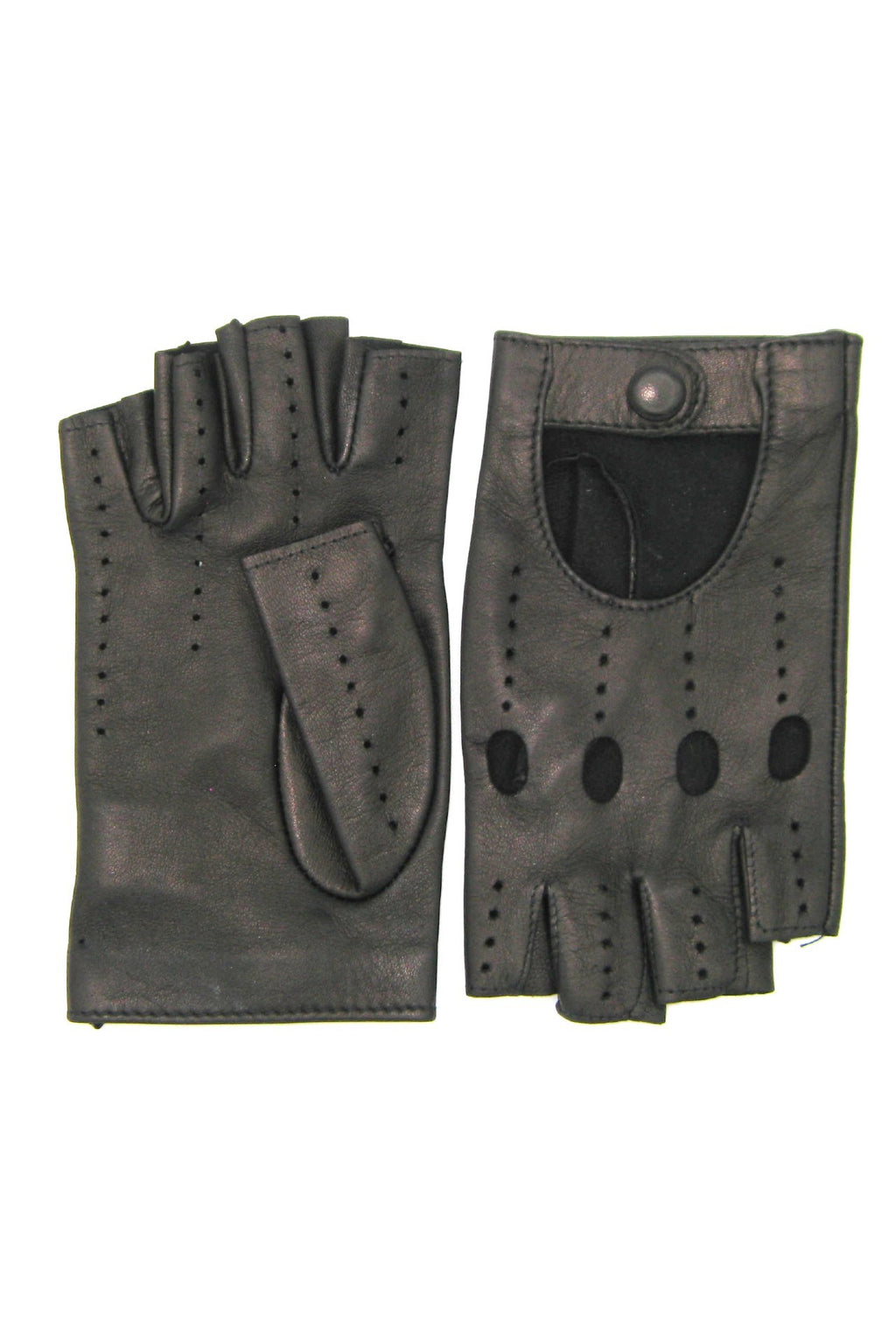 Guanto Guida sfoderto 1/2 dita - Nero