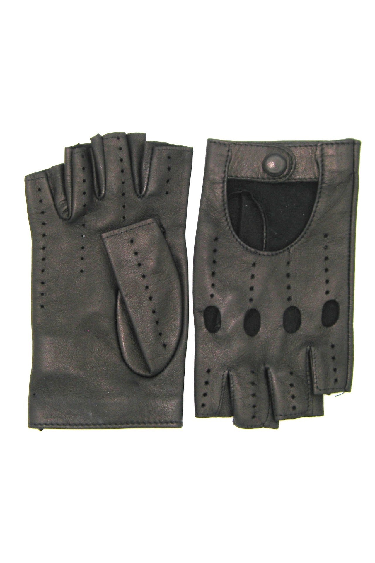 Guanto Guida sfoderto 1/2 dita - Nero