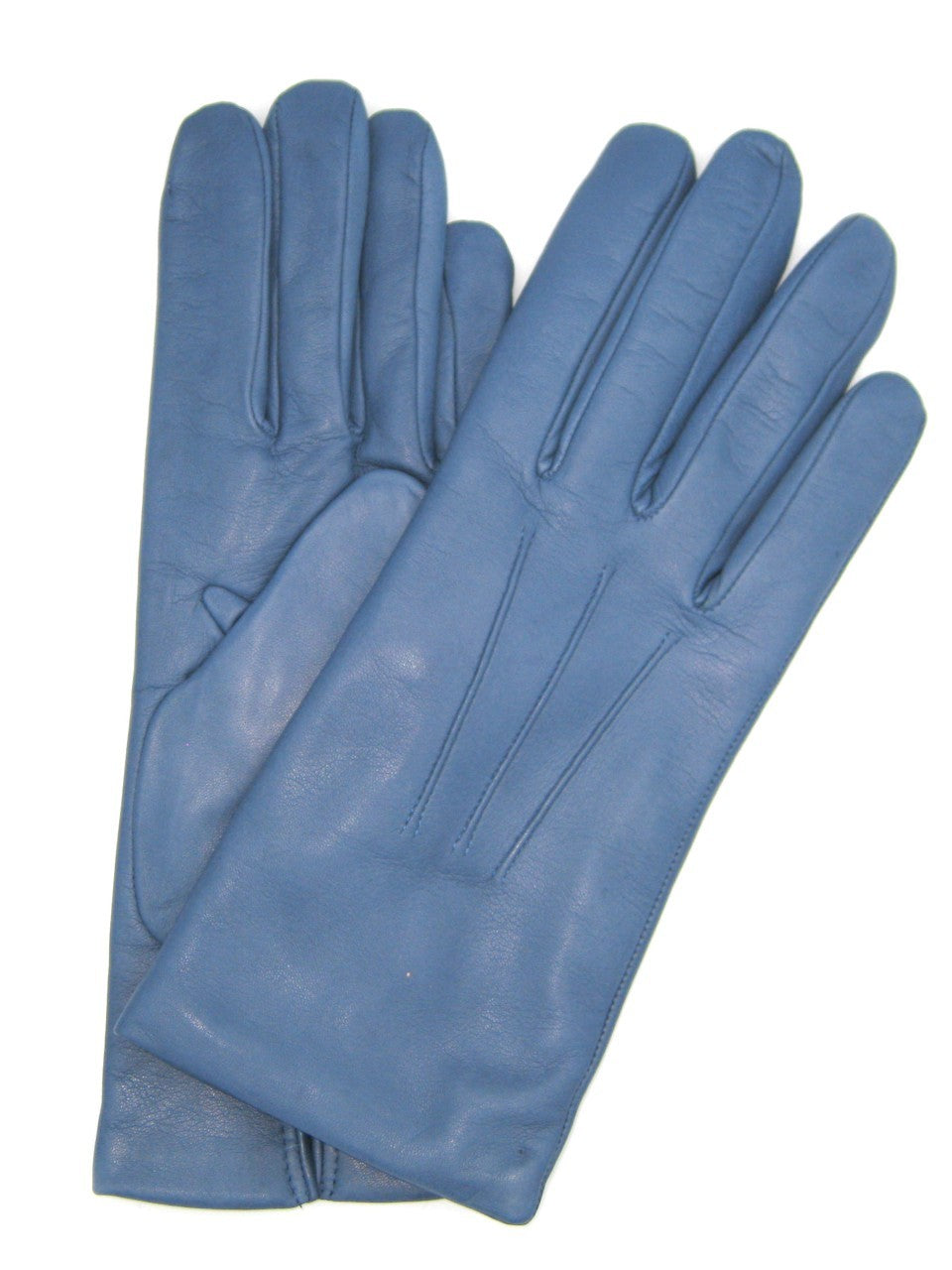 Guanto in Capretto 2bt con 3 cordoni fod. cashmere - Denim