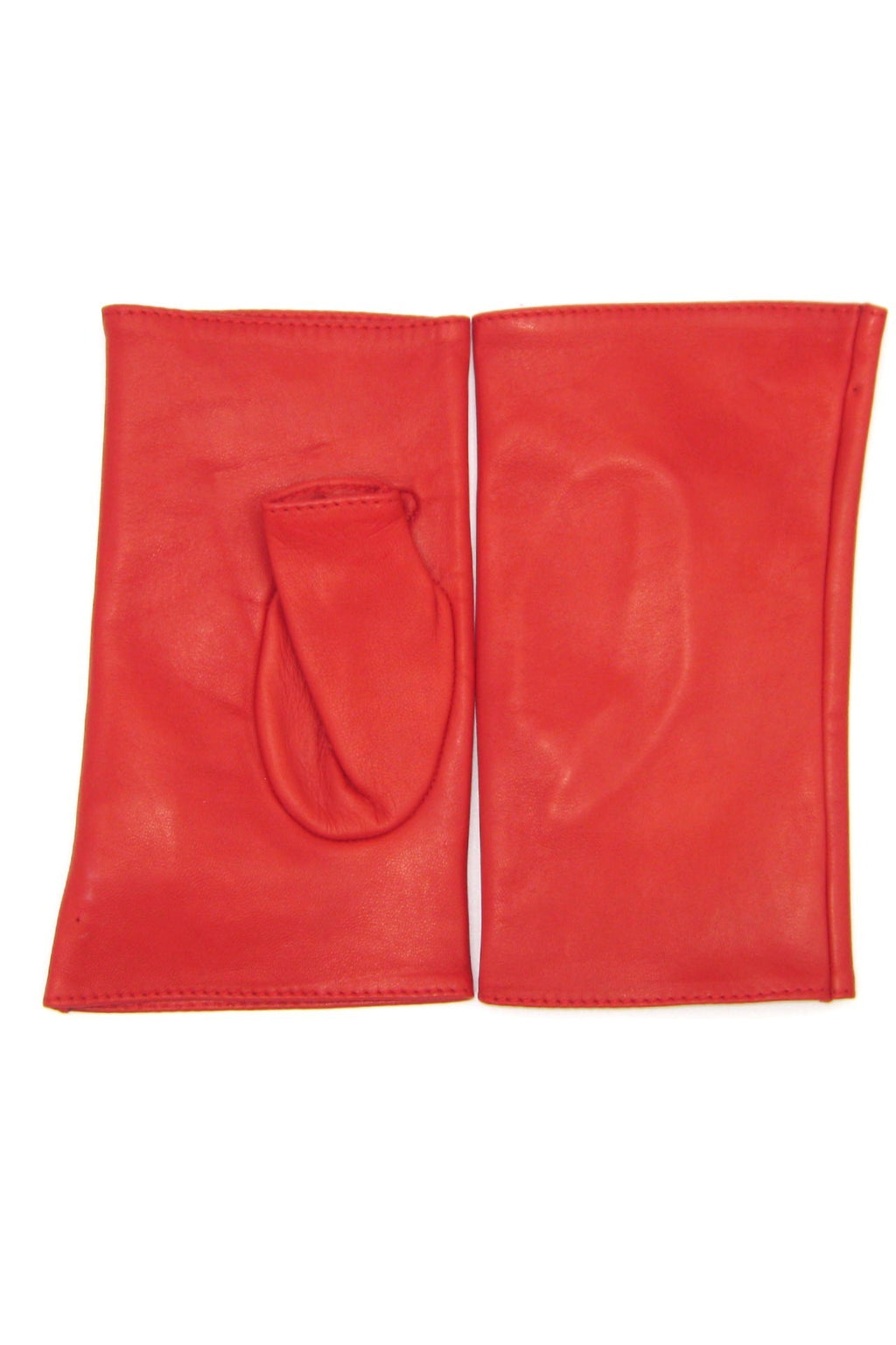 Manicotto in Nappa 2bt foderato seta - Rosso