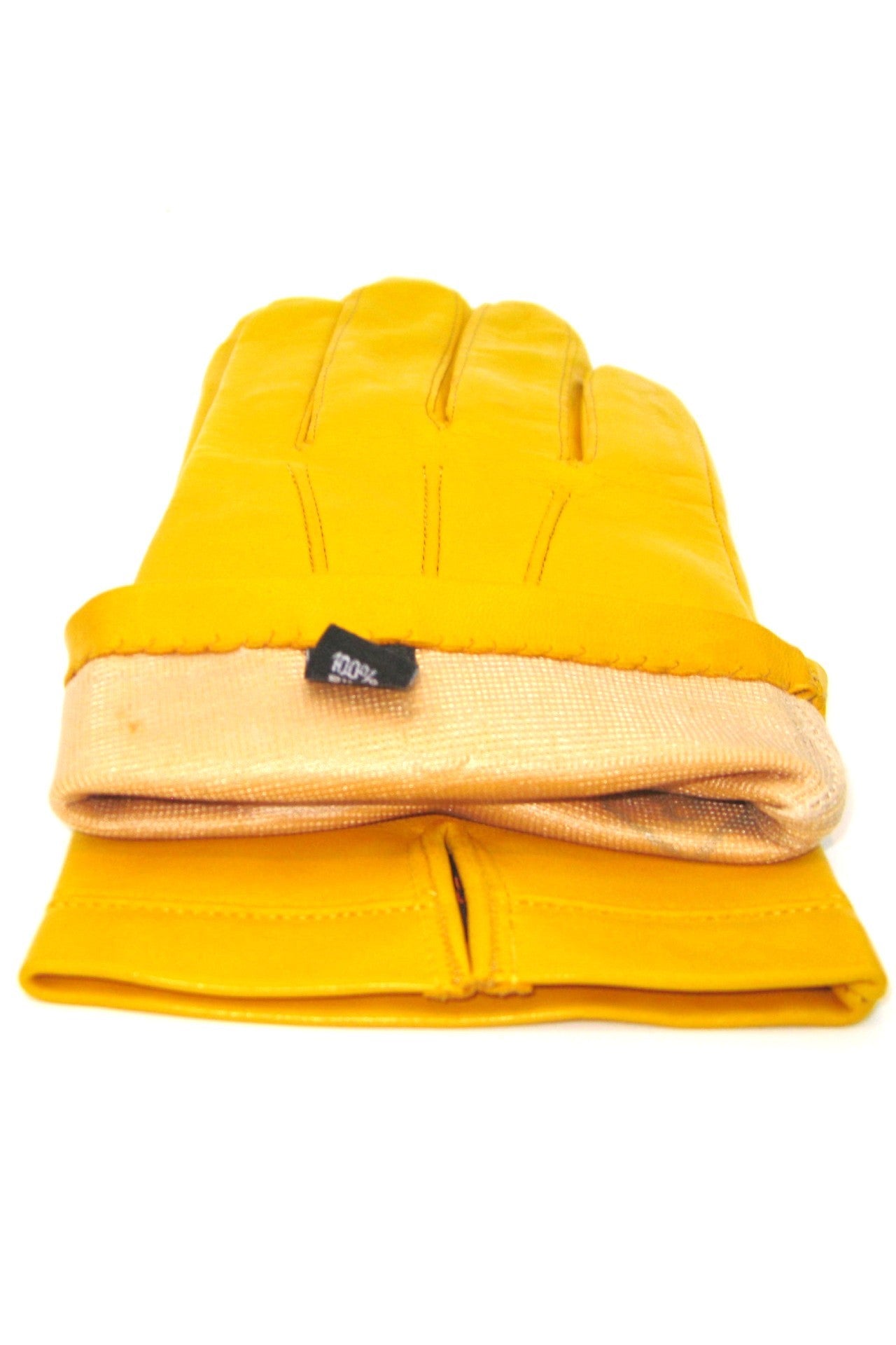 Guanto in Nappa foderato seta - Giallo ocra