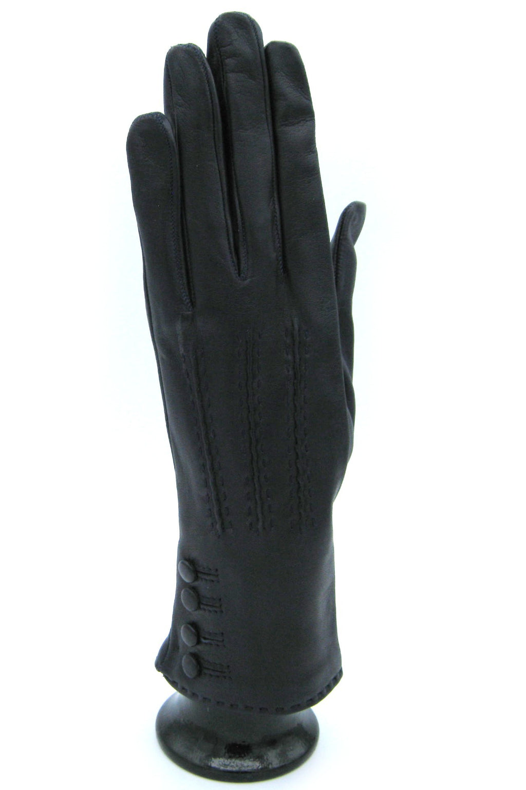 Guanto Nappa 4bt con bottoncini fod.seta - Navy