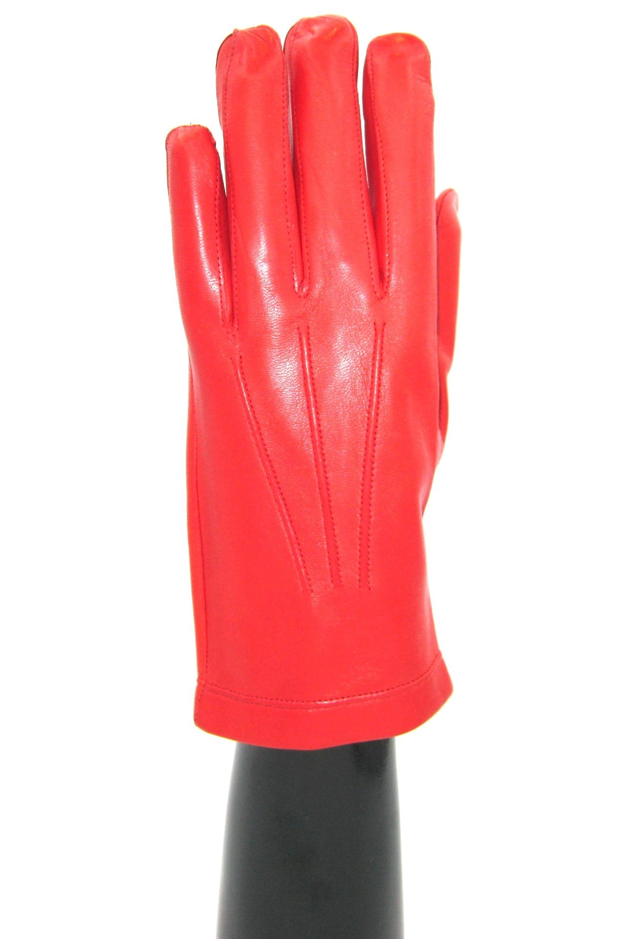 Guanto in nappa foderato seta - Rosso