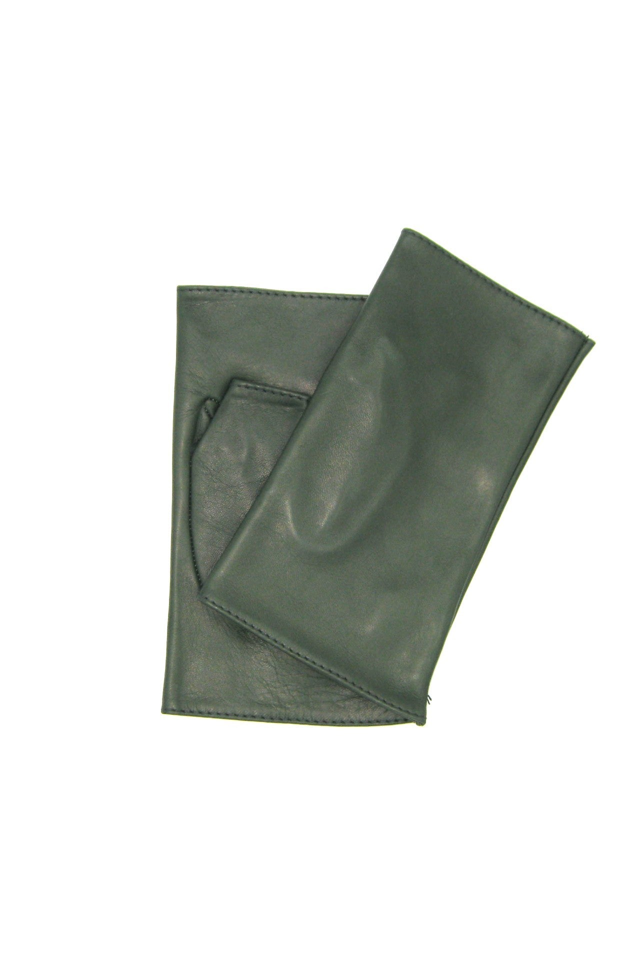 Manicotto in Nappa 2bt foderato seta - Verde oliva