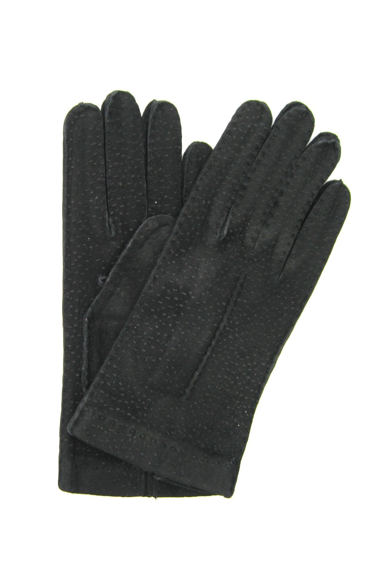Guanto in Carpinchos sfoderato cucito a mano - Nero