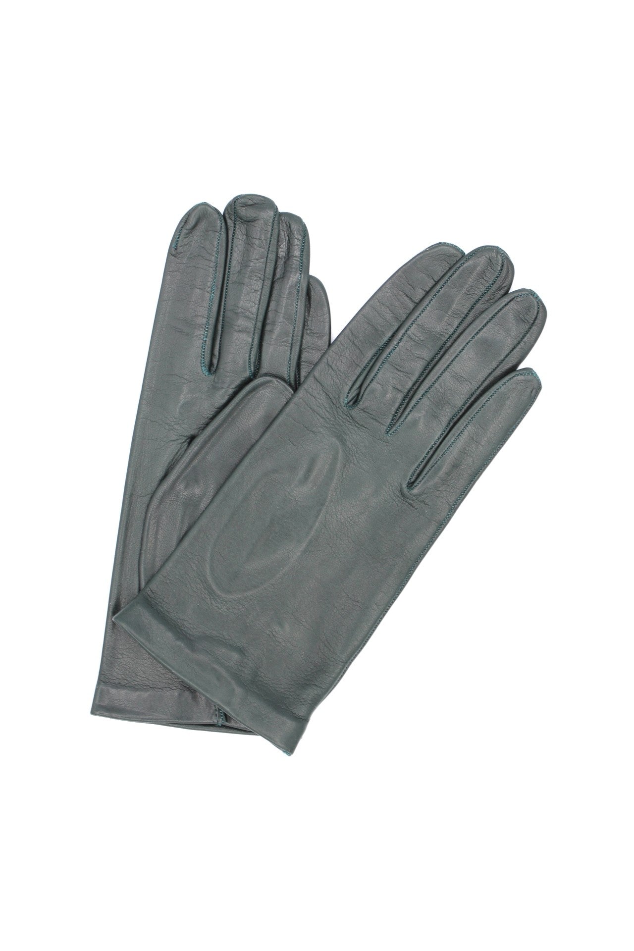 Nappahandschuh mit Seidenfutter - Dunkelgrün
