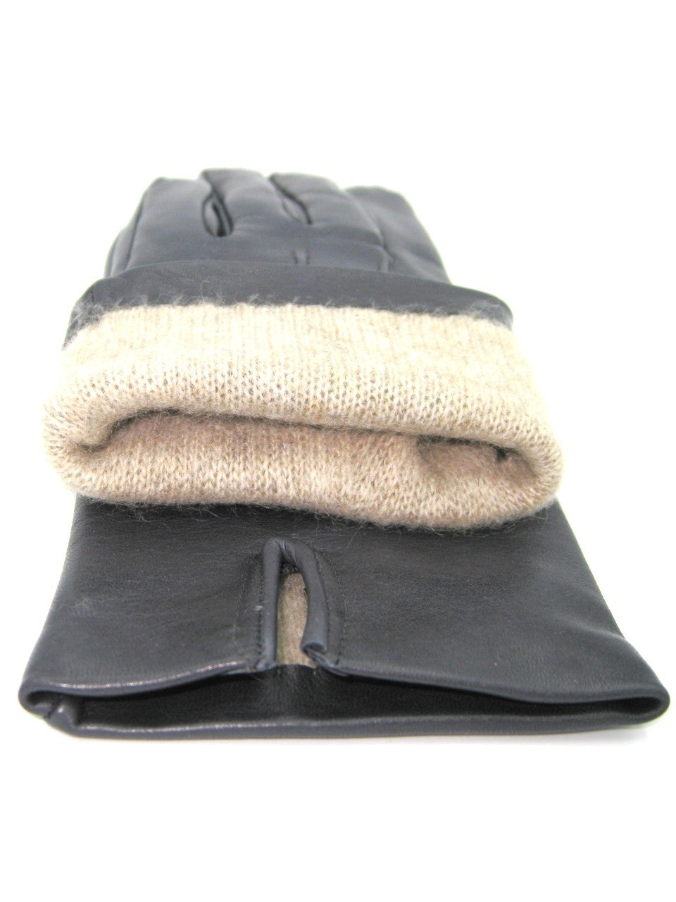 Guanto in Capretto 2bt con 3 cordoni fod. cashmere - Grigio scuro