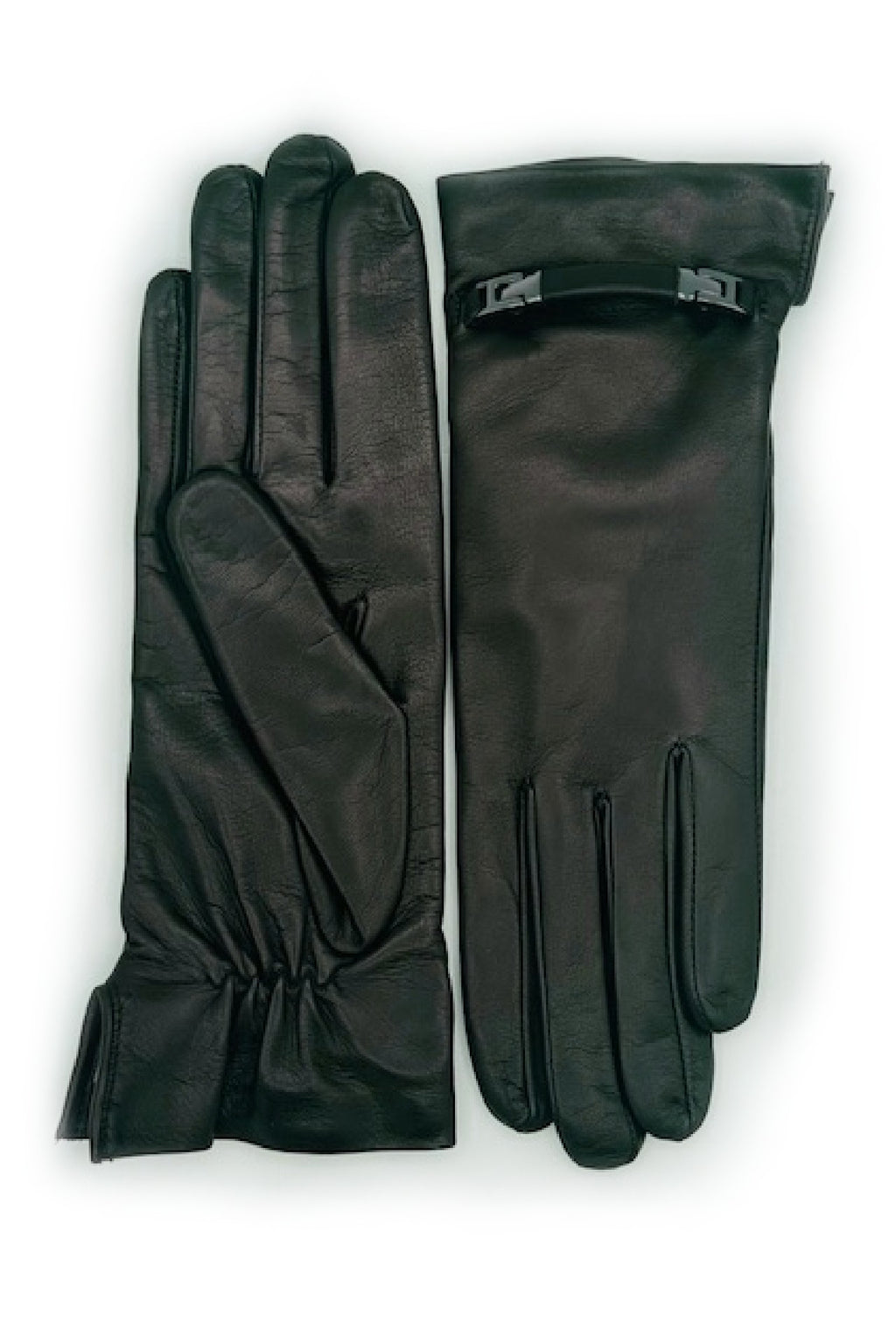 Guanto in Nappa con Staffa al polso fod. cashmere - T.Moro