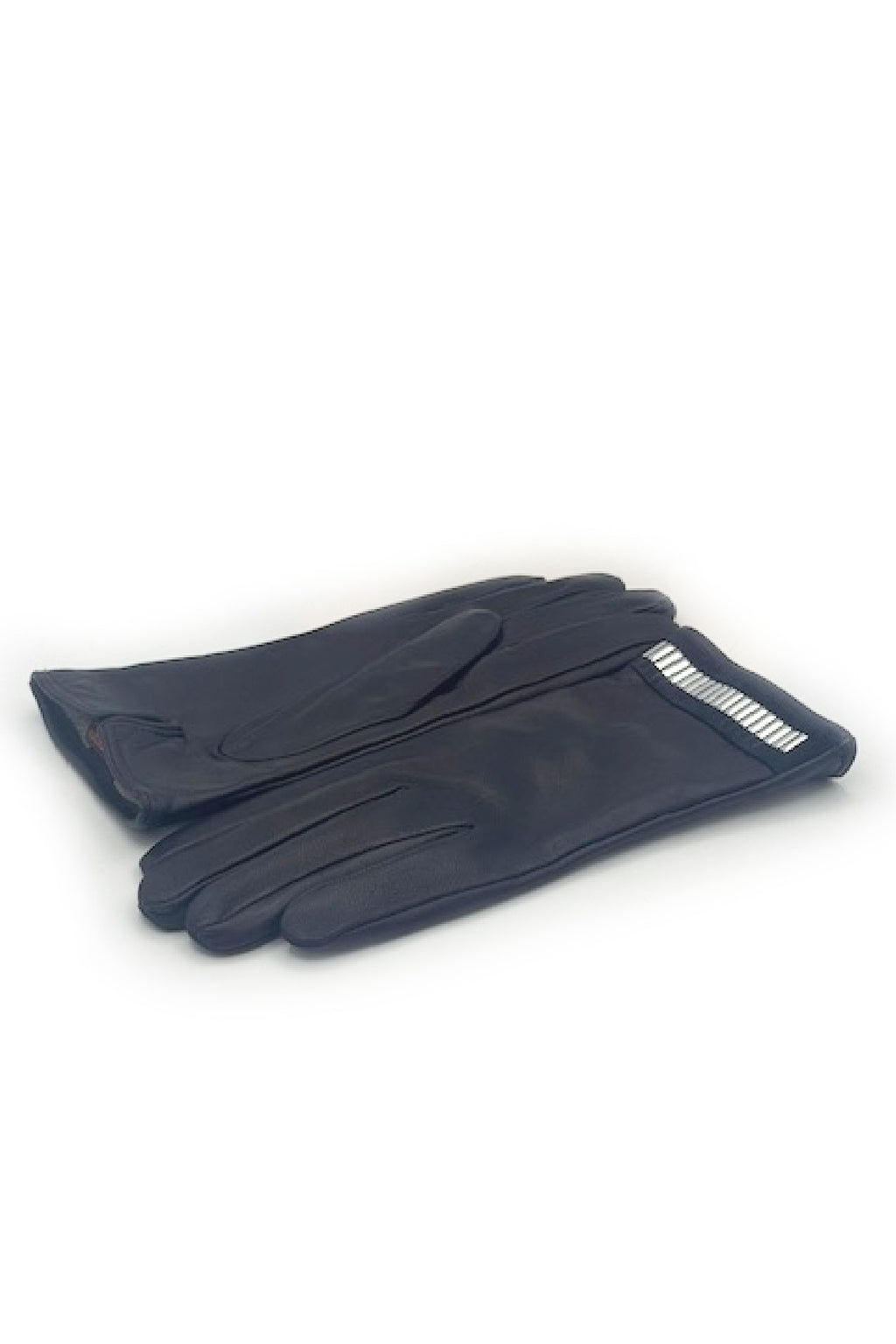 Guanto in Nappa con bracciale silver al polso - Blu Navy