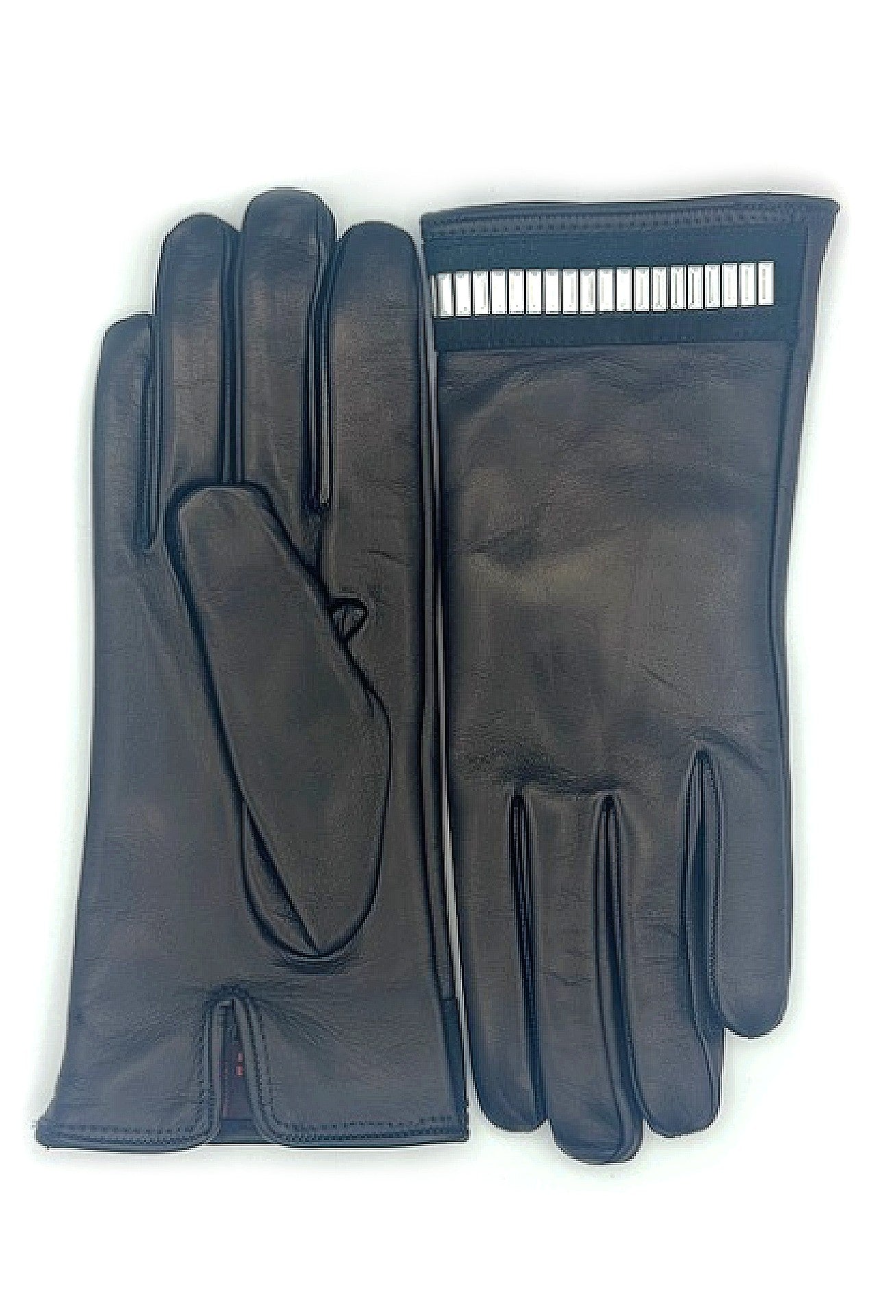 Guanto in Nappa con bracciale silver al polso - Nero