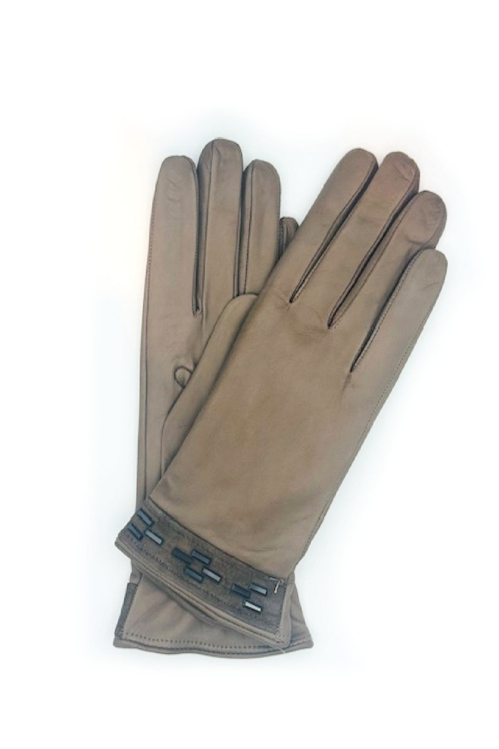 Guanto in Nappa con applicazione al polso - Fango