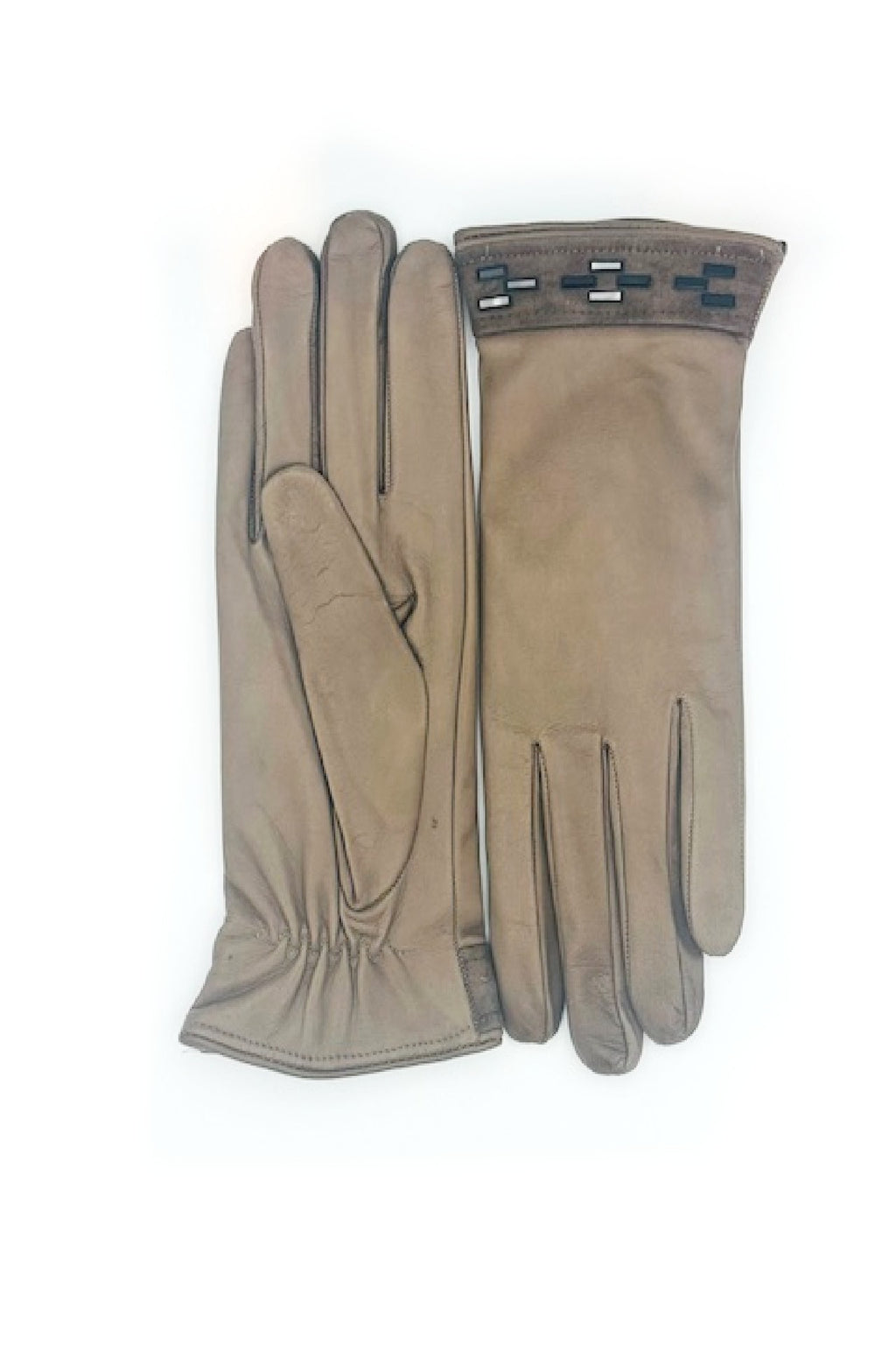 Guanto in Nappa con applicazione al polso - Fango