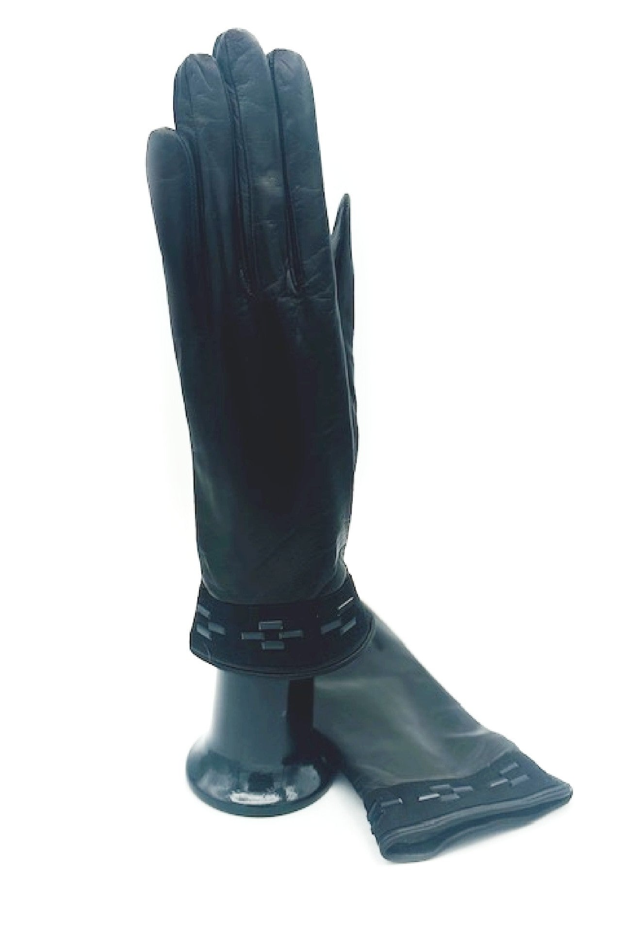 Guanto in Nappa con applicazione al polso - Nero