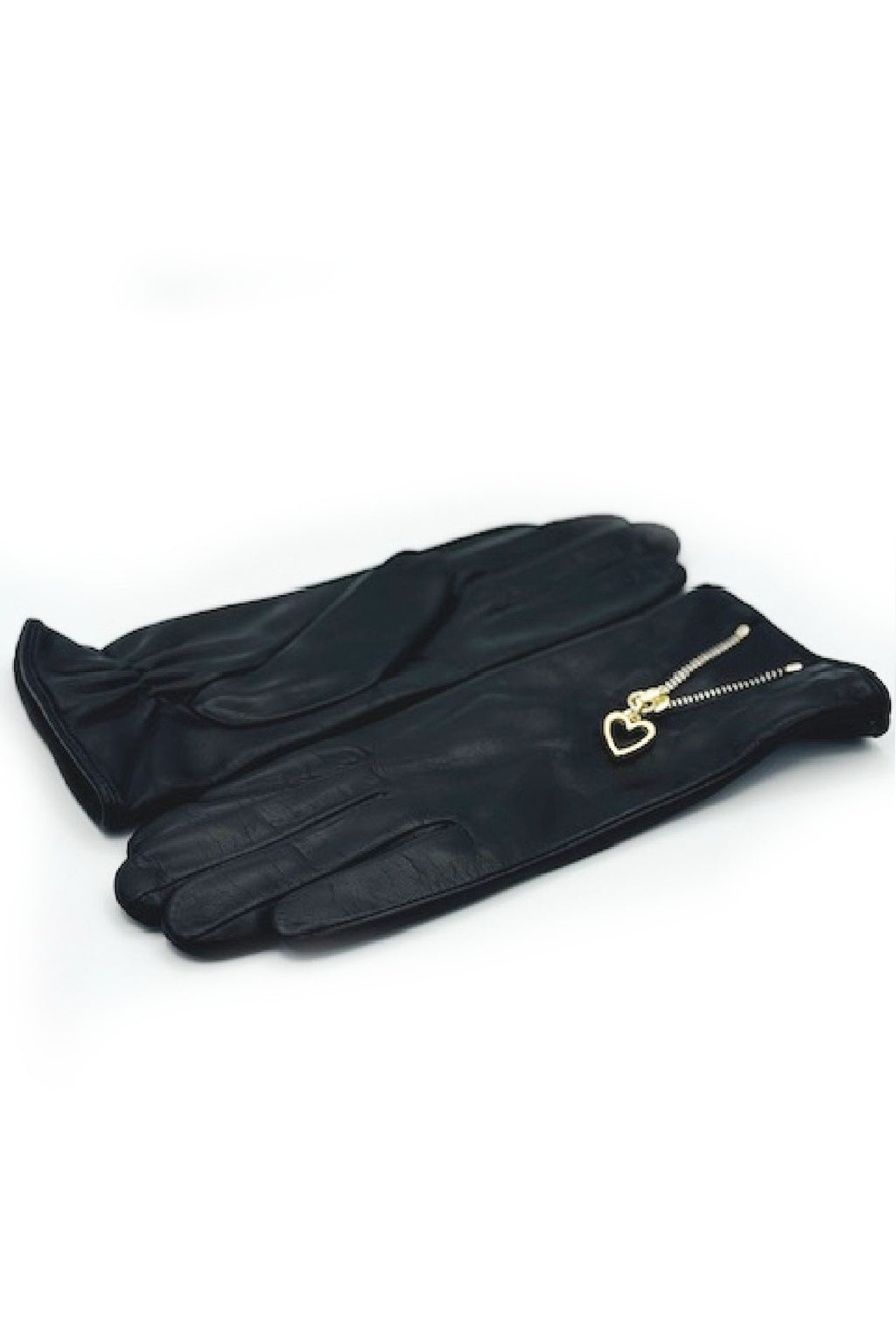 Guanto in Nappa con Zip fodera cashmere - Nero