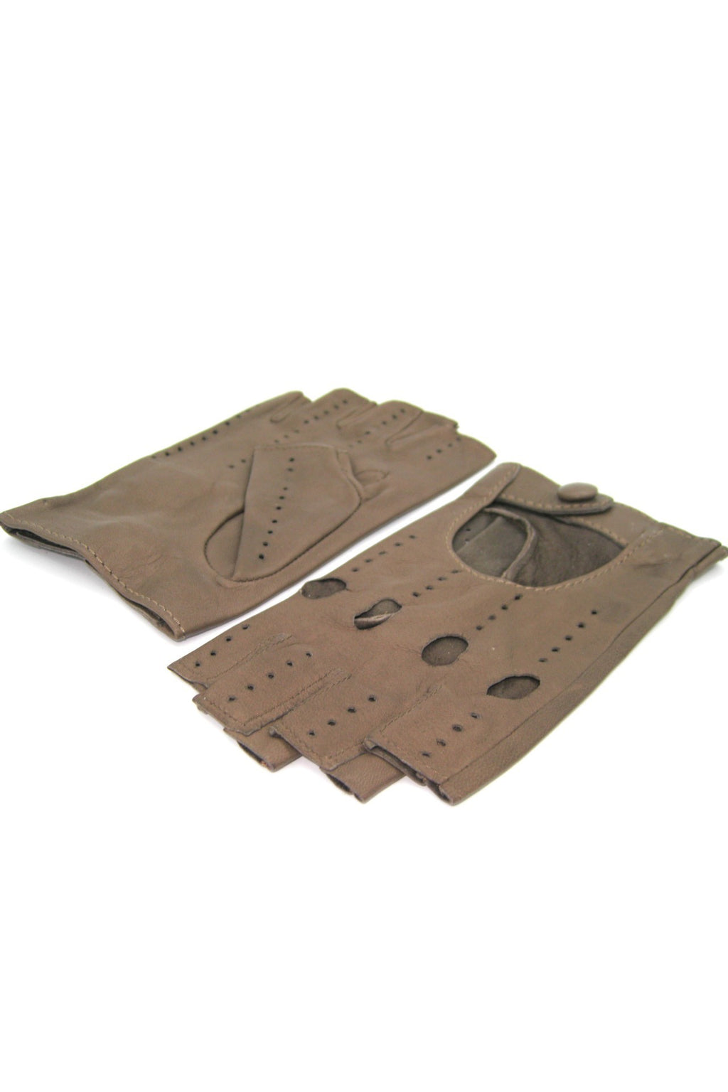 Guanto Guida sfoderto 1/2 dita - Fango