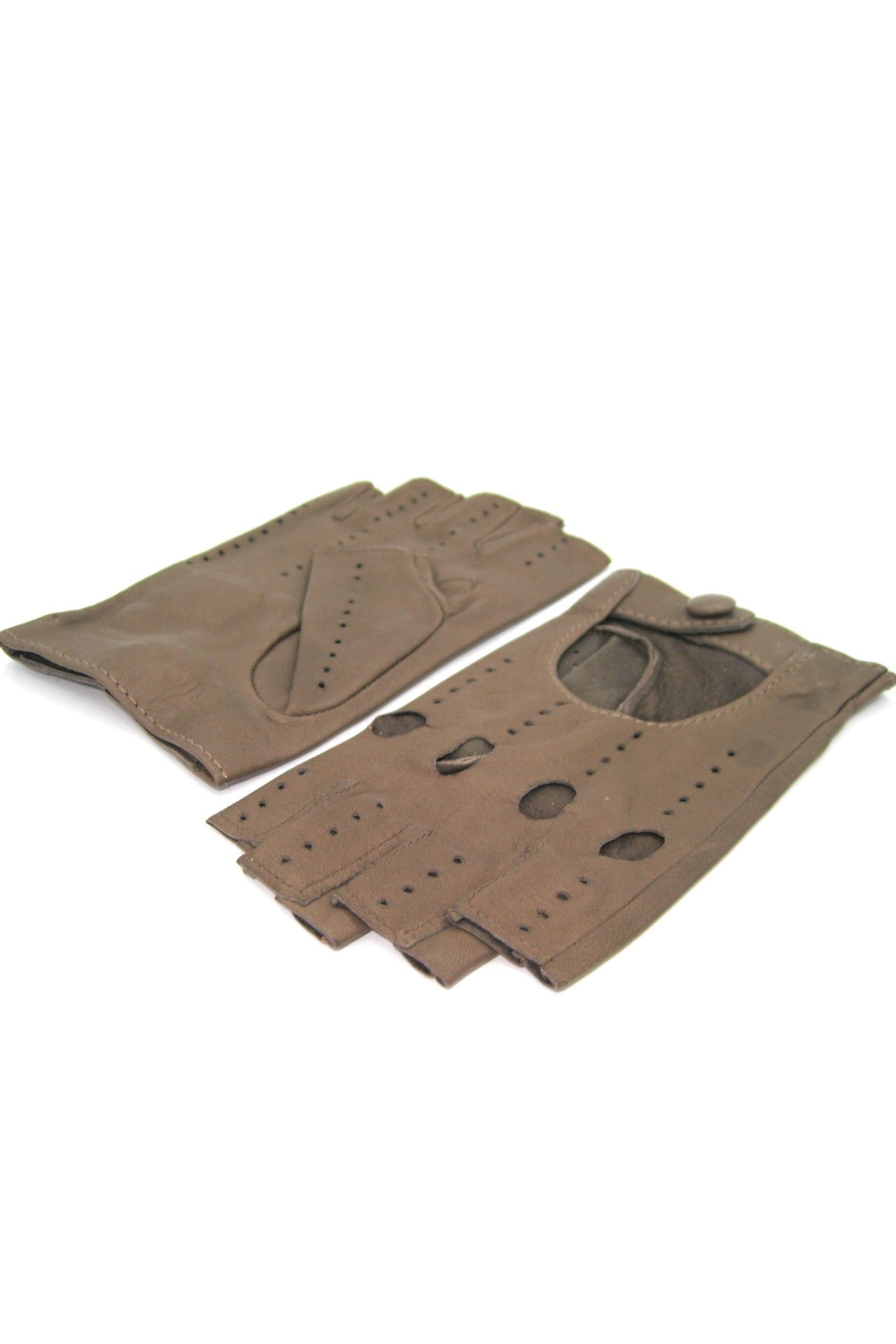 Guanto Guida sfoderto 1/2 dita - Fango