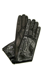 8bt Nappalederhandschuh mit Seidenfutter und Lackleder - T.Moro