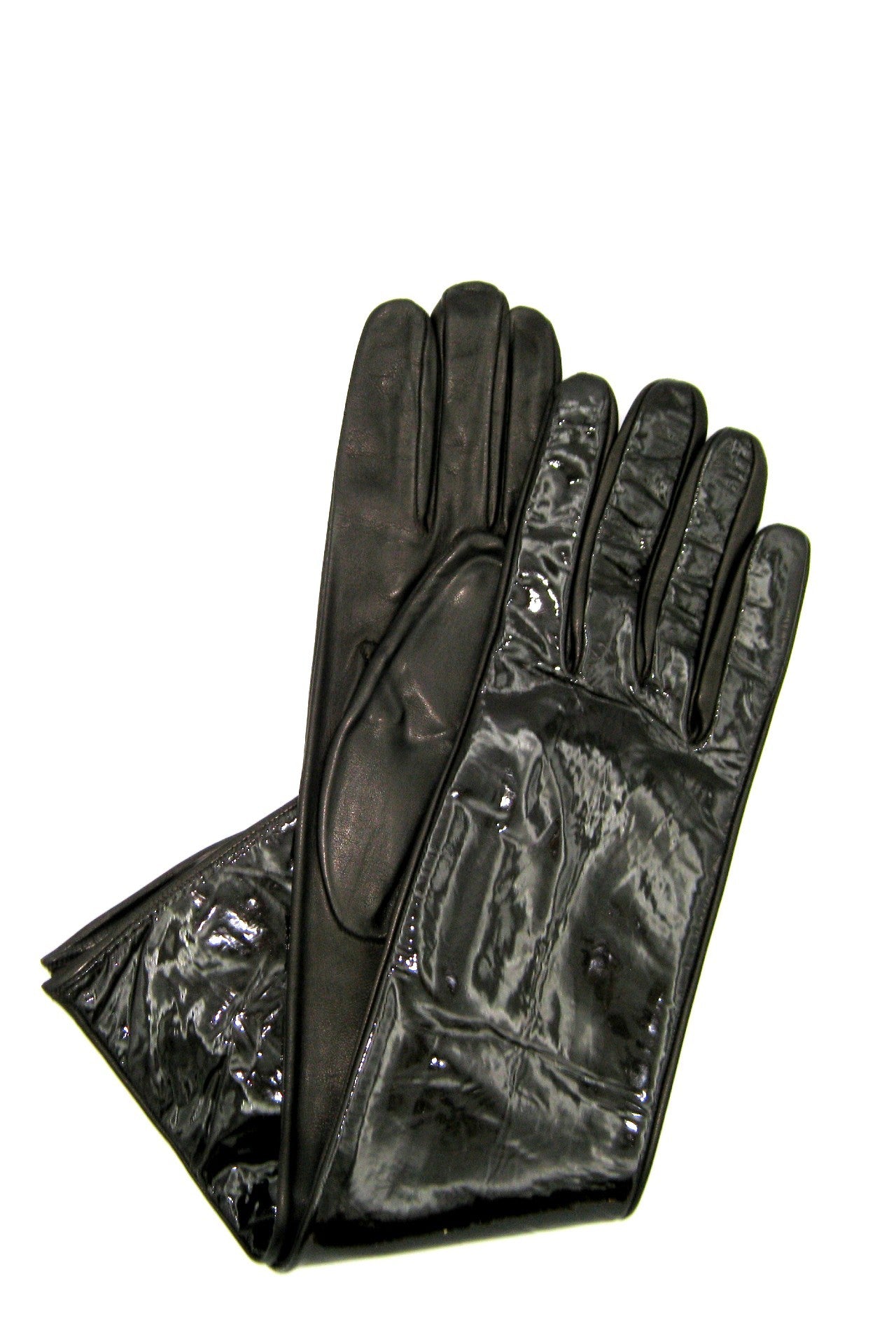 Guanto in Nappa 8bt foderato seta in Vernice - T.Moro