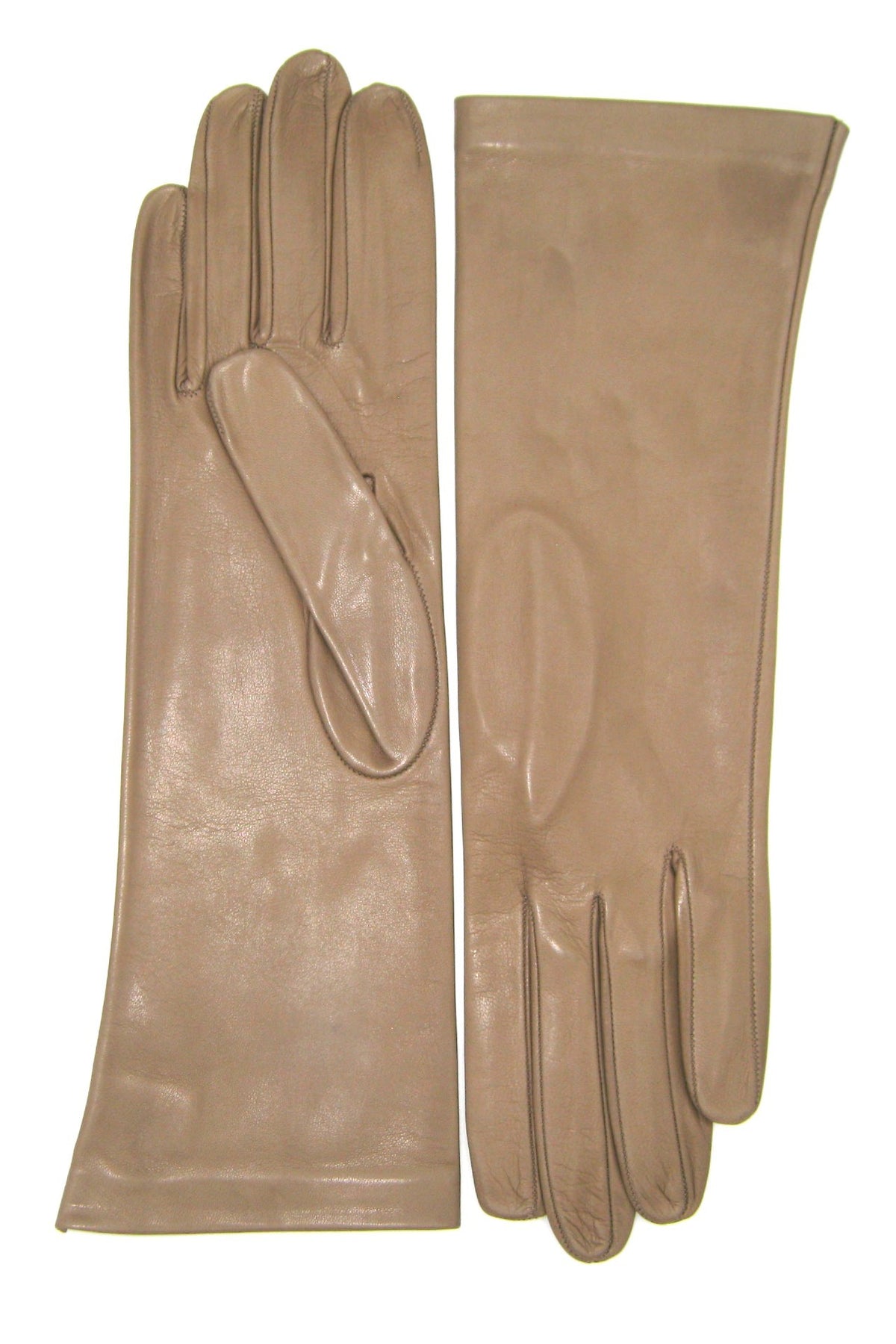 Seidengefütterter Nappahandschuh - Schlamm